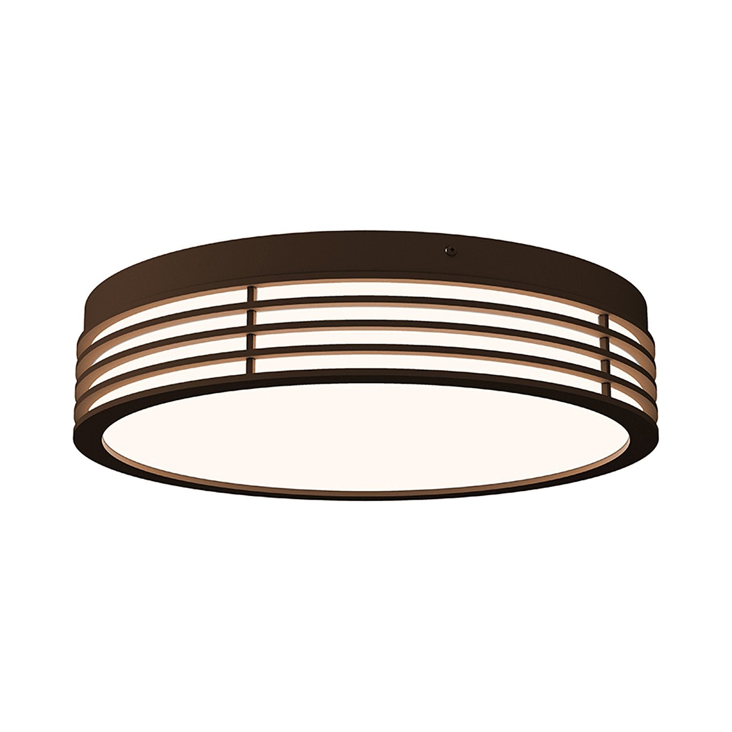 Marue 14.75'' Textured Bronze LED Surface Mount with Glass Diffuser