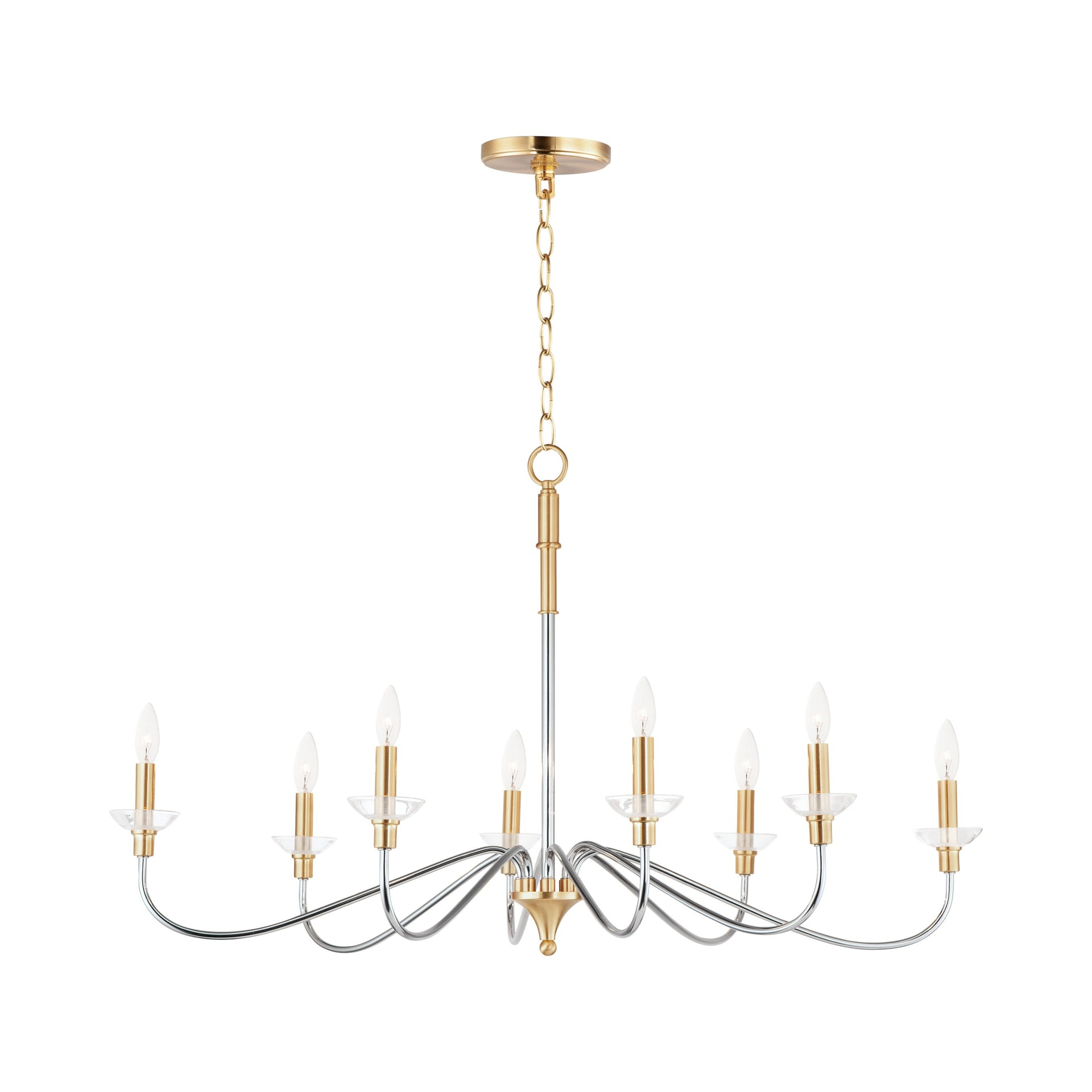 25378CLPCSBR-Maxim Lighting-Clarion - 8 Light Chandelier     -Traditional Installation