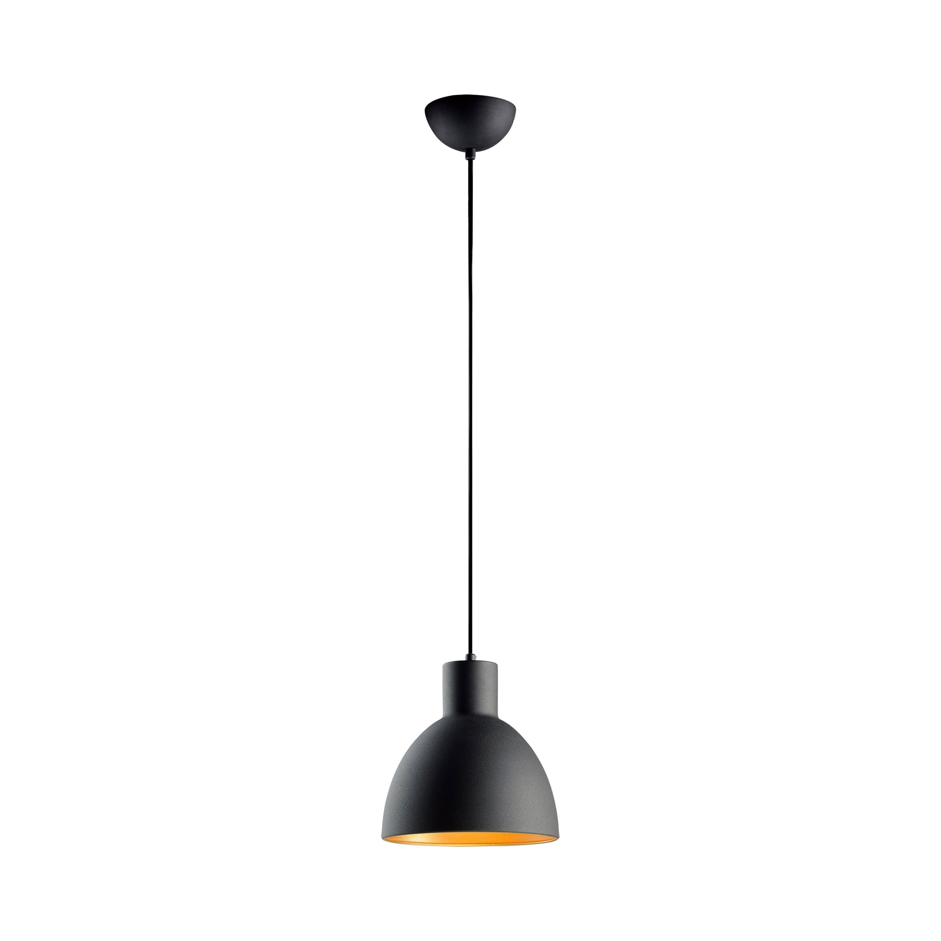 Maxim 11022BKGLD 8.75 in. Cora 1-Light Pendant Ceiling Light, Black & Gold