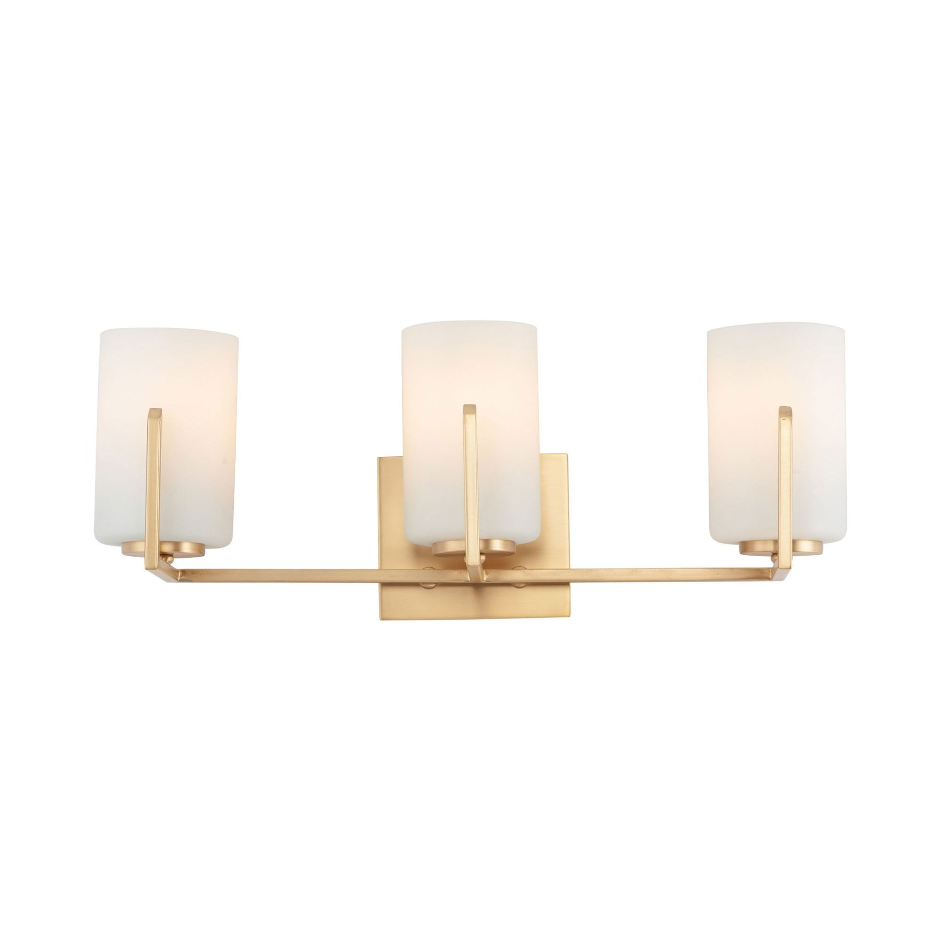 21283SWSBR-Maxim Lighting-Dart 3 Light Bath Vanity Approved for Damp Locations-Satin Brass Finish