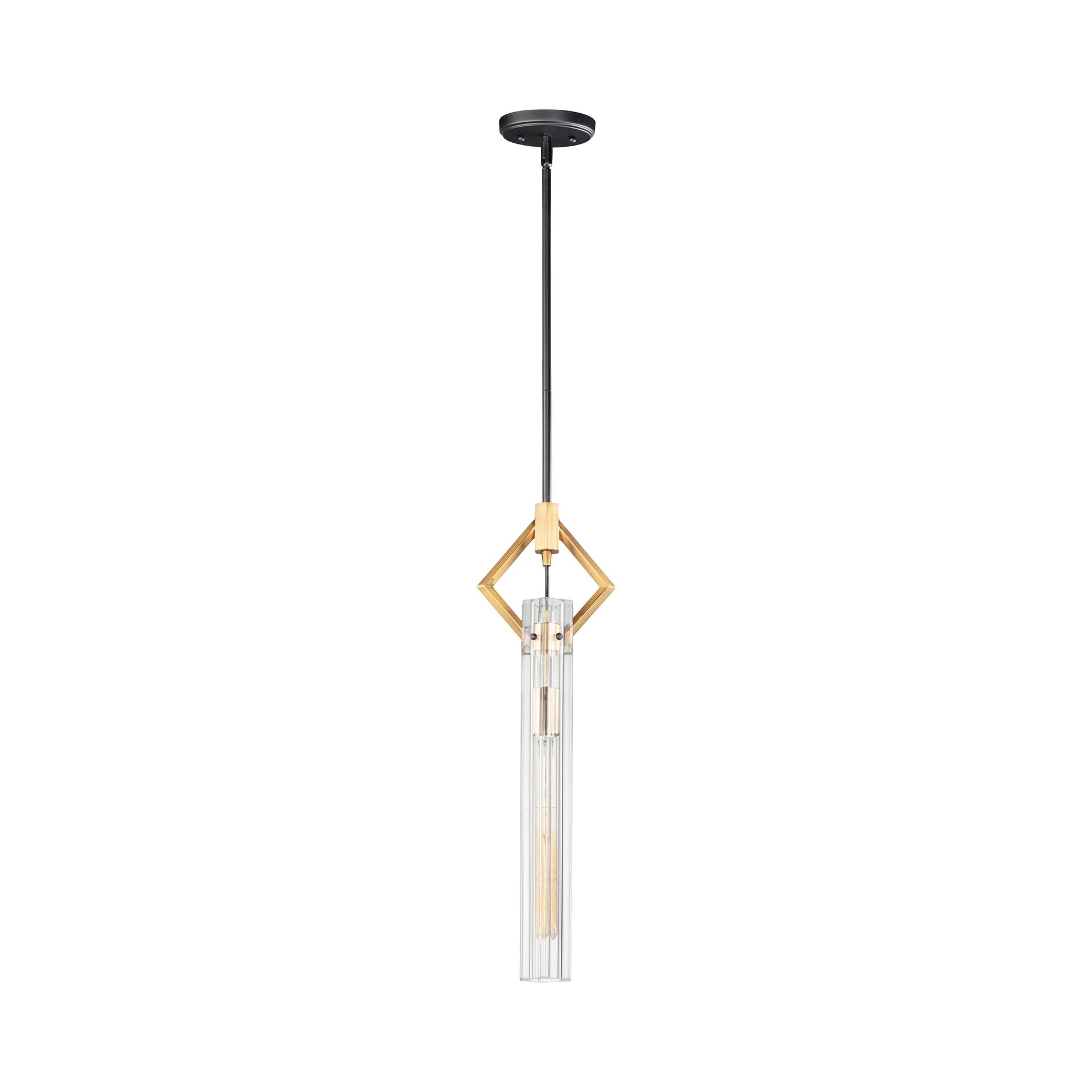 Maxim Lighting Flambeau 1 - Light Pendant in  Black/Antique Brass