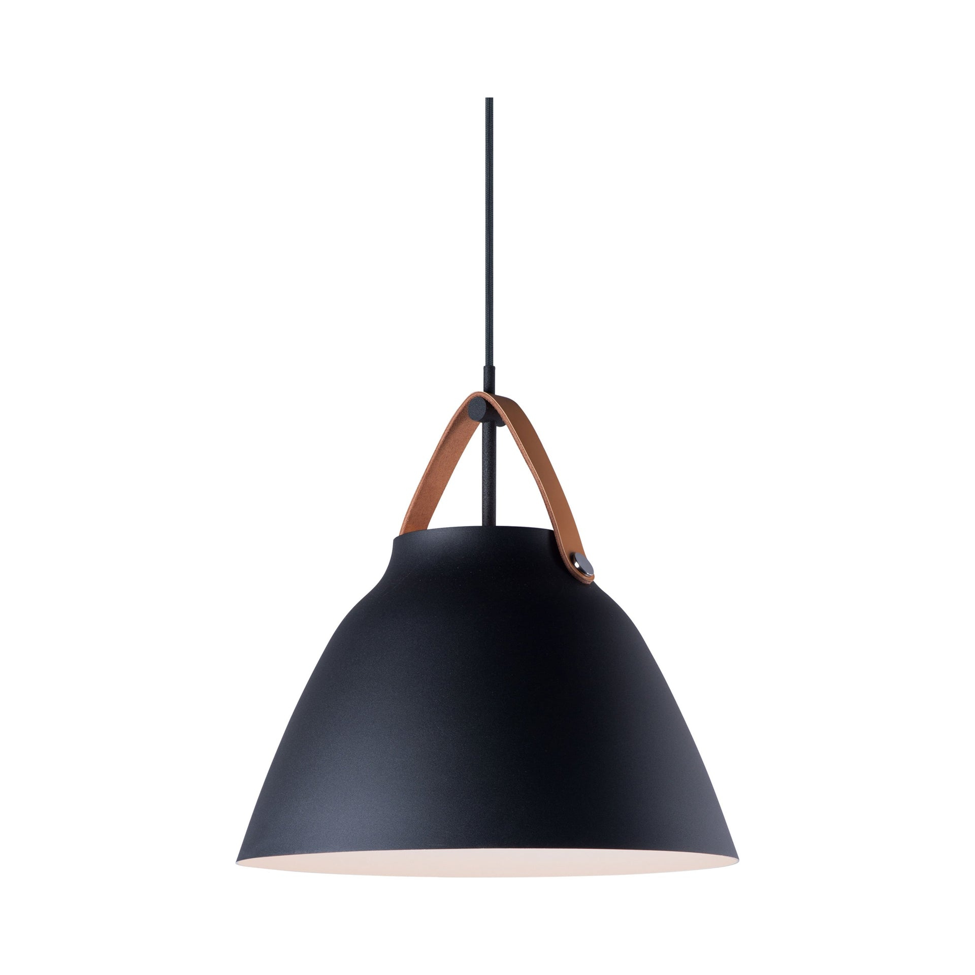 Maxim Lighting Nordic 1 - Light Pendant in  Tan Leather/Black