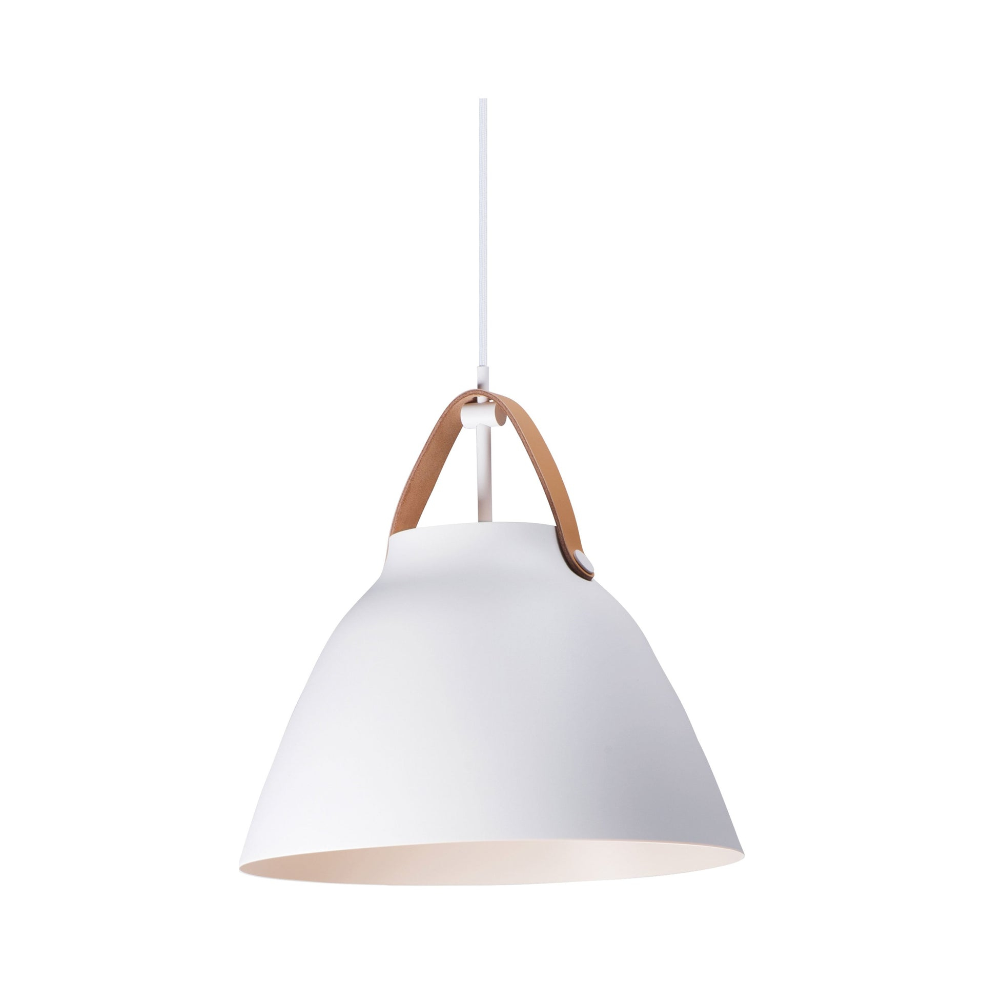 Maxim Lighting Nordic 1 - Light Pendant in  Tan Leather/White