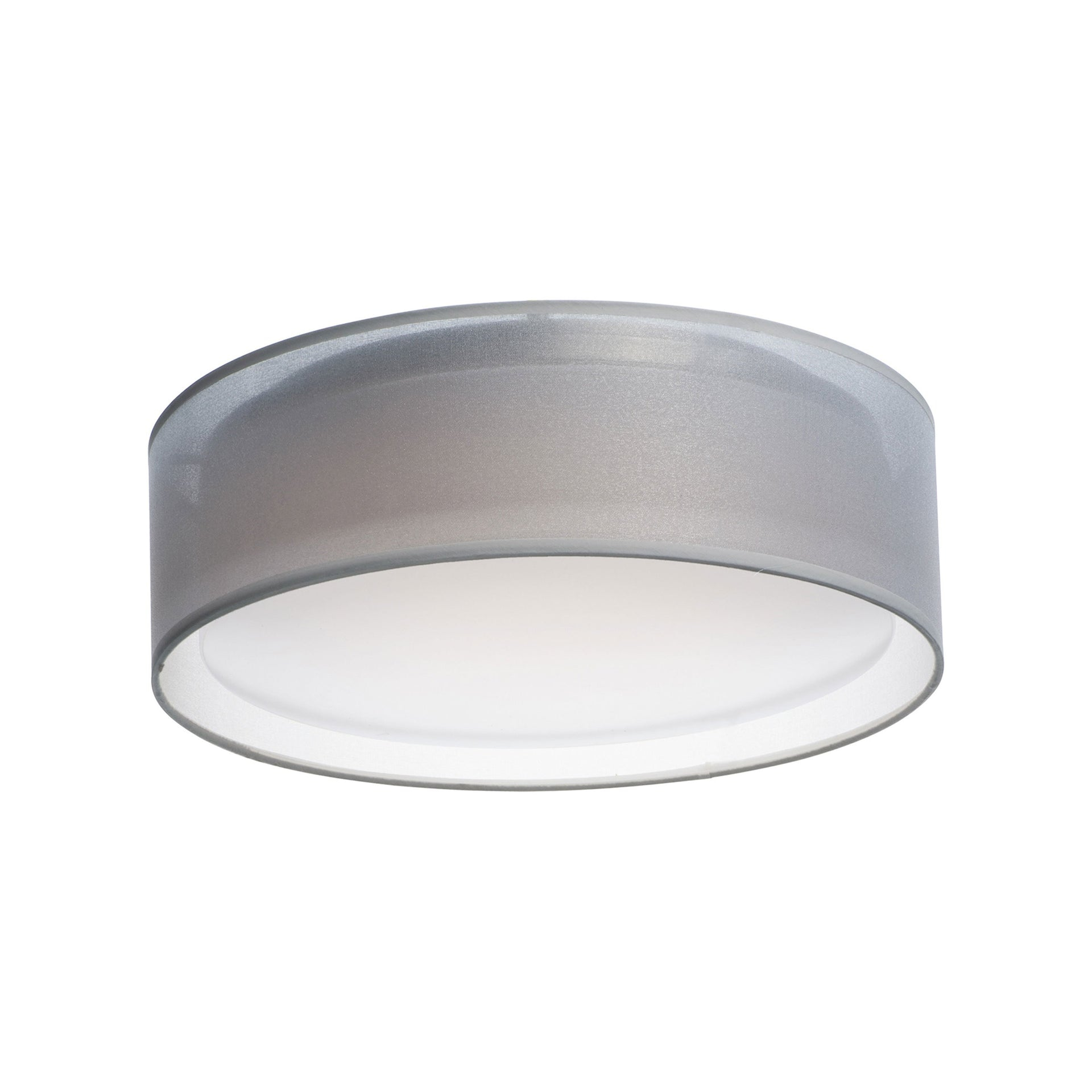 Prime 16" White Organza Drum LED Flush Mount Ceiling Light