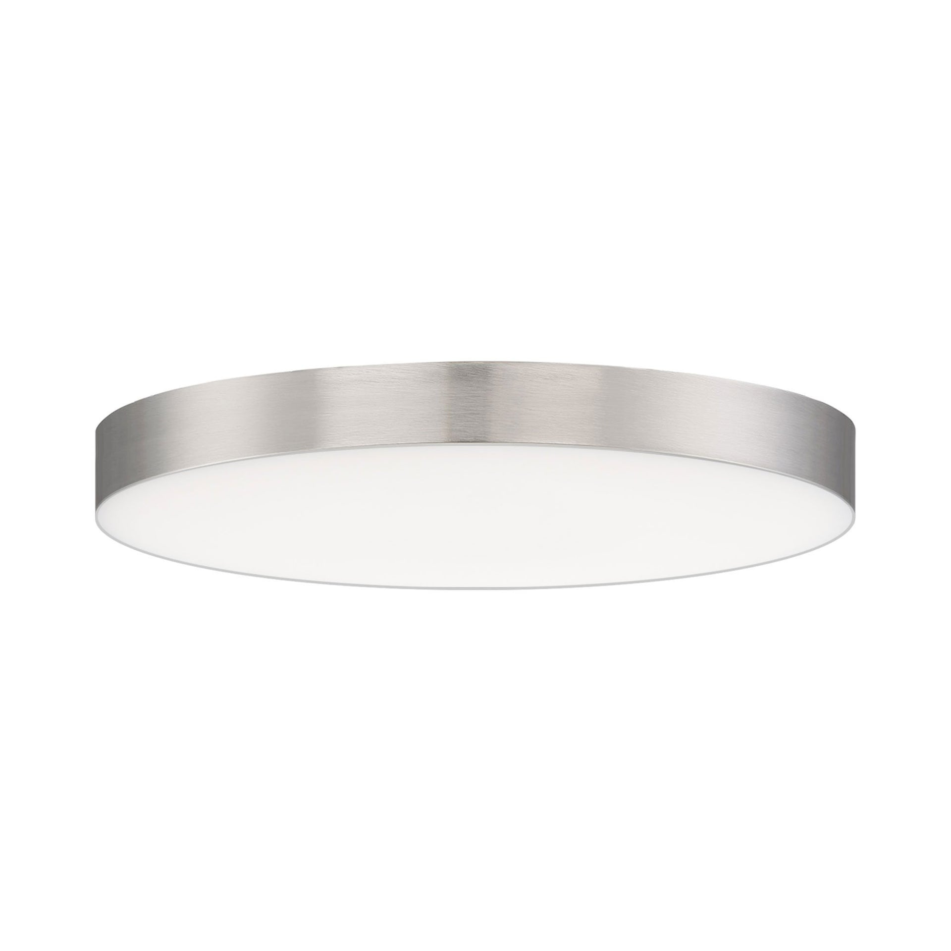 Maxim 57662Wt Trim 7" Wide Integrated Led Flush Mount Ceiling Fixture - Nickel