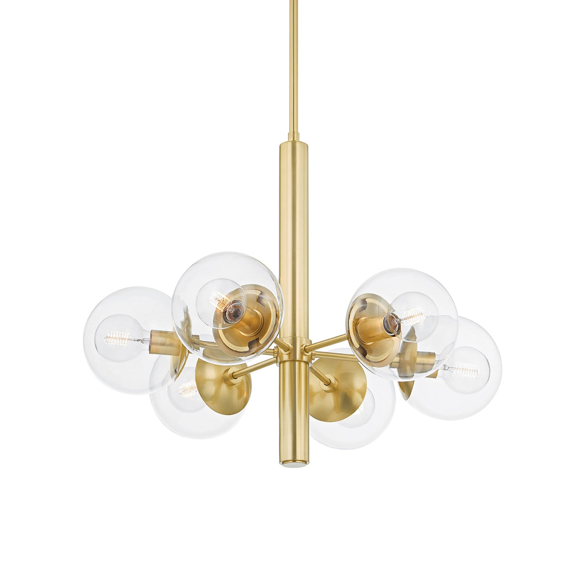 Lia Chandelier - Clear / 8 Light / Polished Nickel