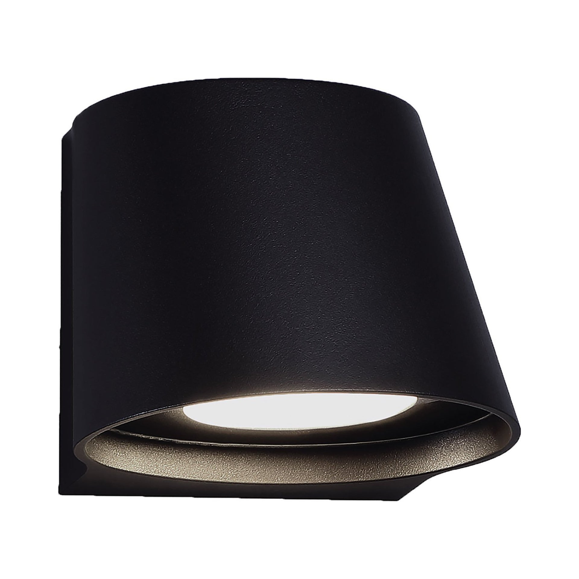 WAC Lighting Mod 7" 1-Light LED Aluminum Indoor and Outdoor Wall Light in Black