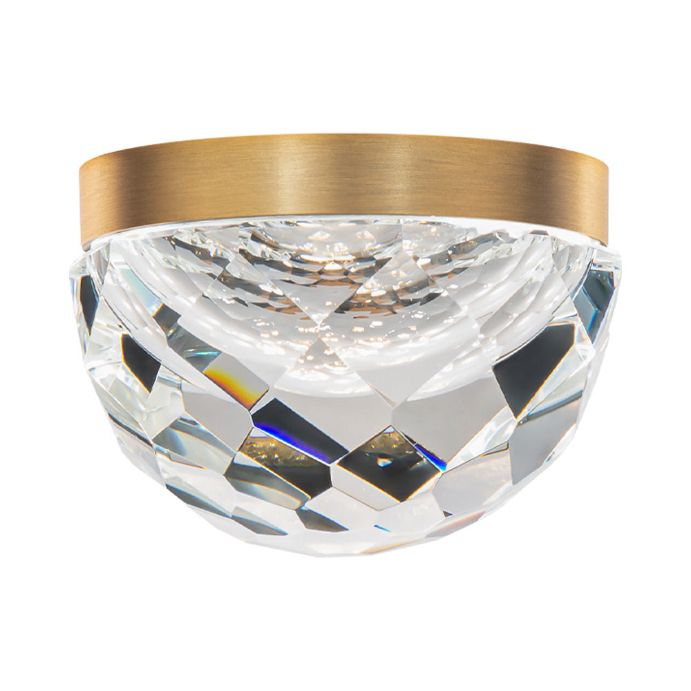 Cascade 6'' Crystal Bowl Dimmable LED Flush Mount