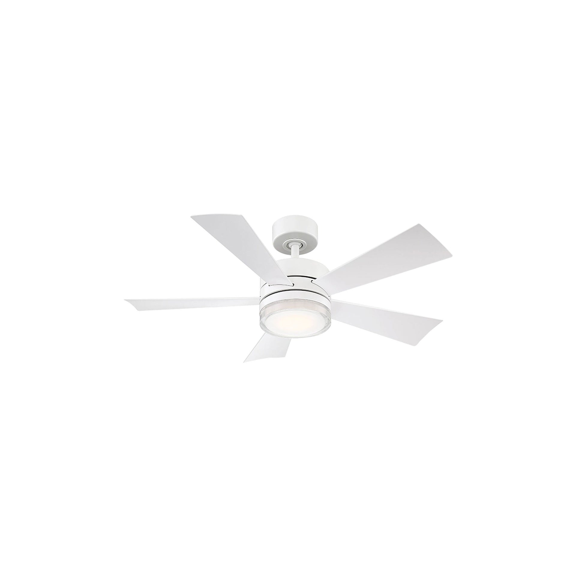 Wynd 42" Matte White Smart Ceiling Fan with LED Light
