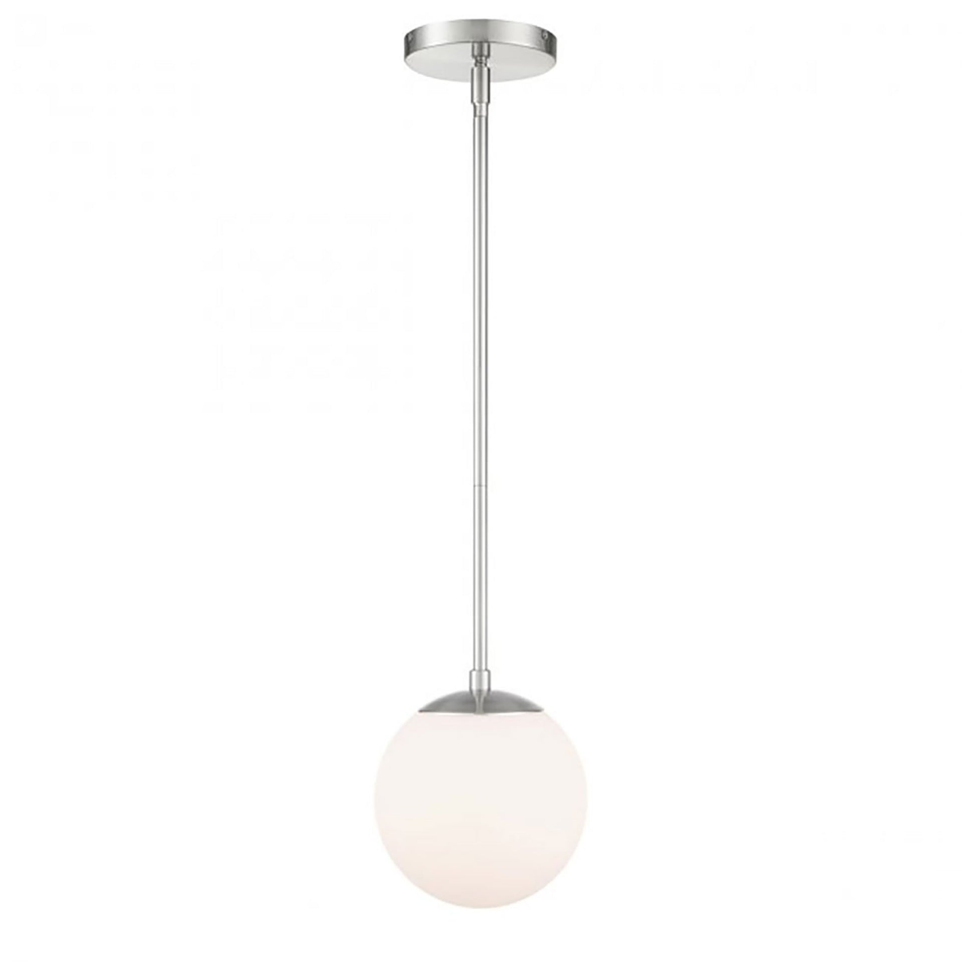 Niveous 7" Brushed Nickel Glass LED Globe Pendant
