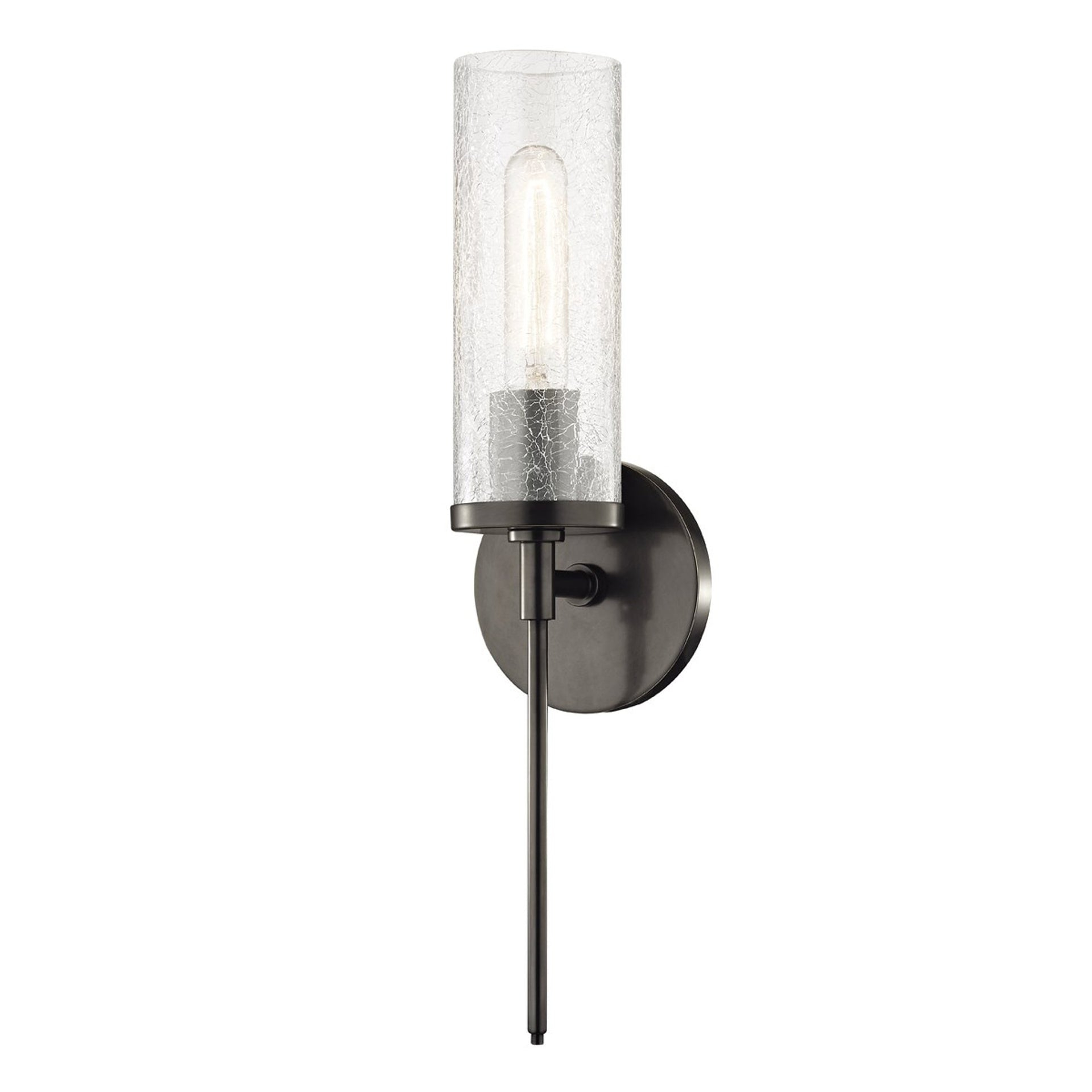 Mitzi Olivia 1 - Light Wall Light in  Old Bronze Clear Crackle Shade