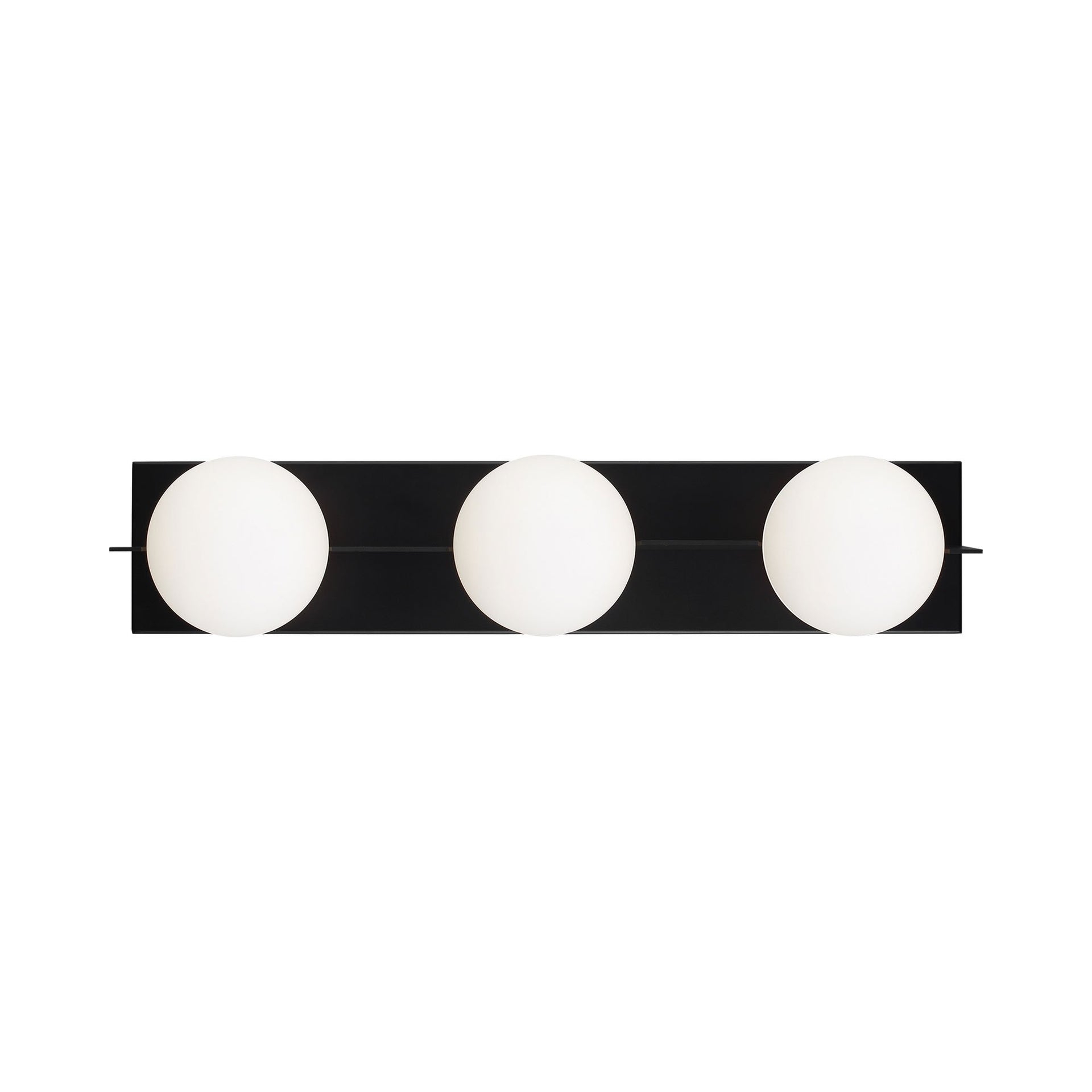 Orbel Matte Black Dimmable LED Vanity Light with Frosted Glass