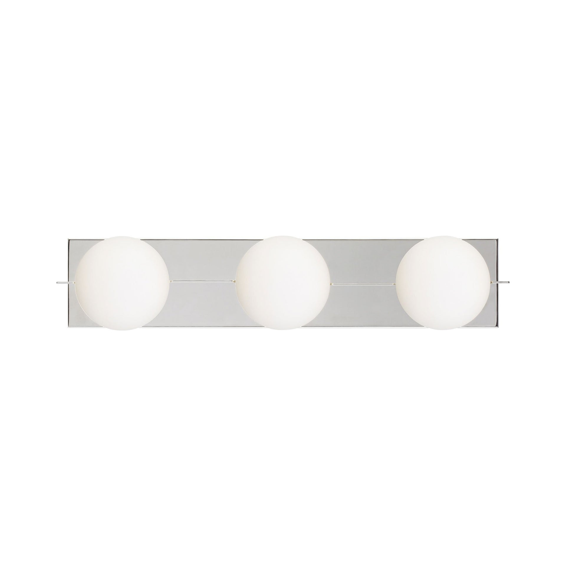 Orbel Mid-Century Modern Polished Nickel 3-Light LED Vanity Light
