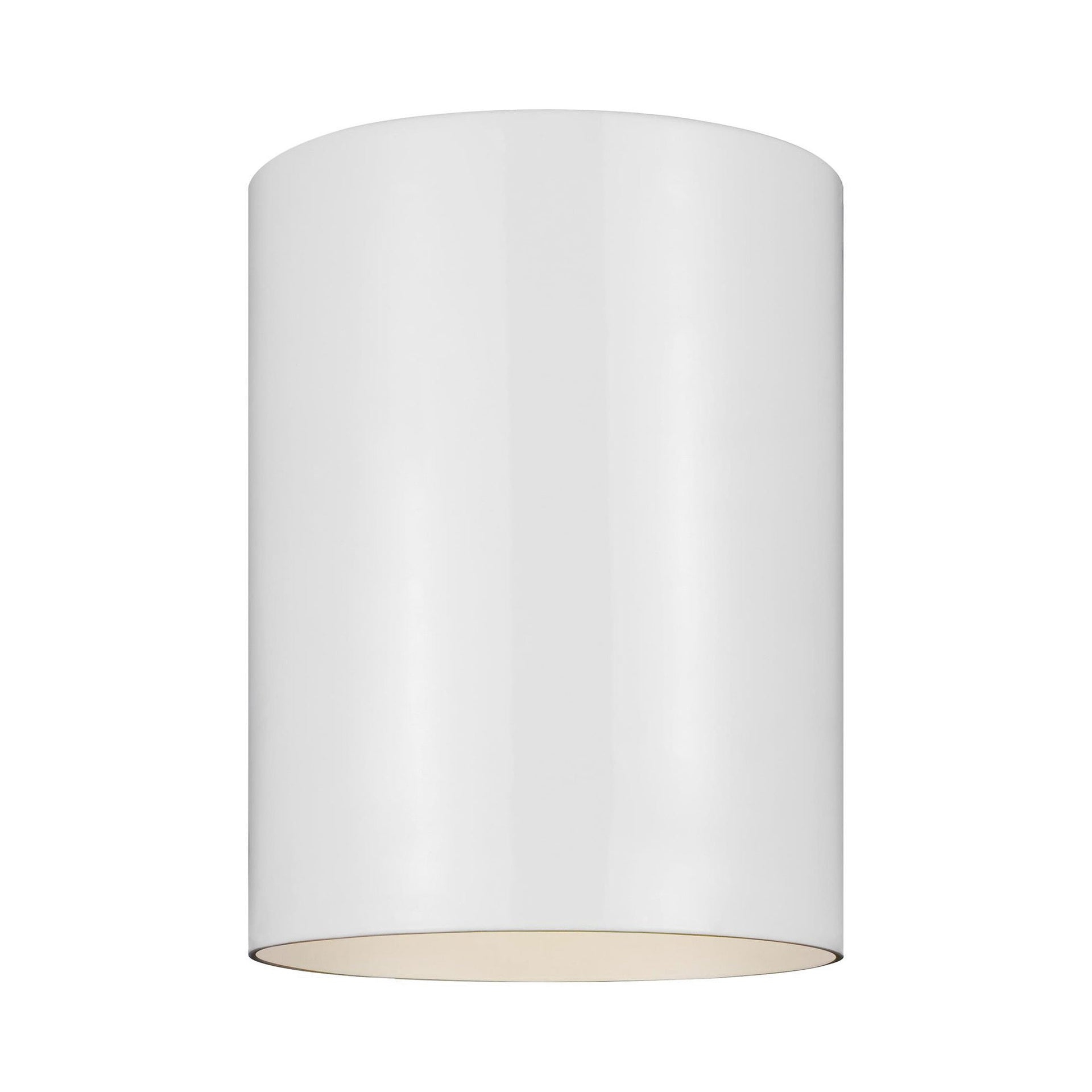 Transitional White Aluminum LED Outdoor Flush Mount
