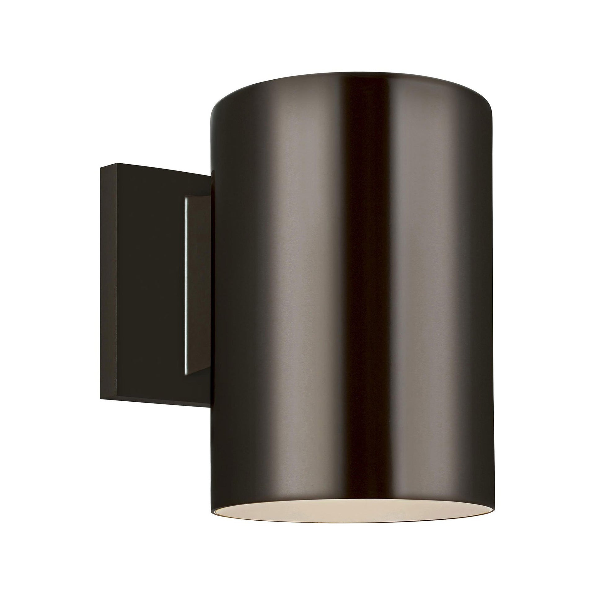 Small Bronze LED Cylinder Wall Sconce with Dimmable Feature