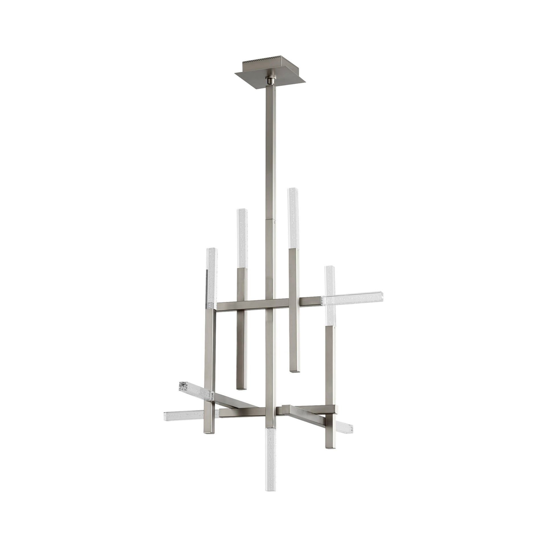 36.5 Inch 18.9W 9 Led Chandelier-Satin Nickel Finish Oxygen Lighting 3-636-24