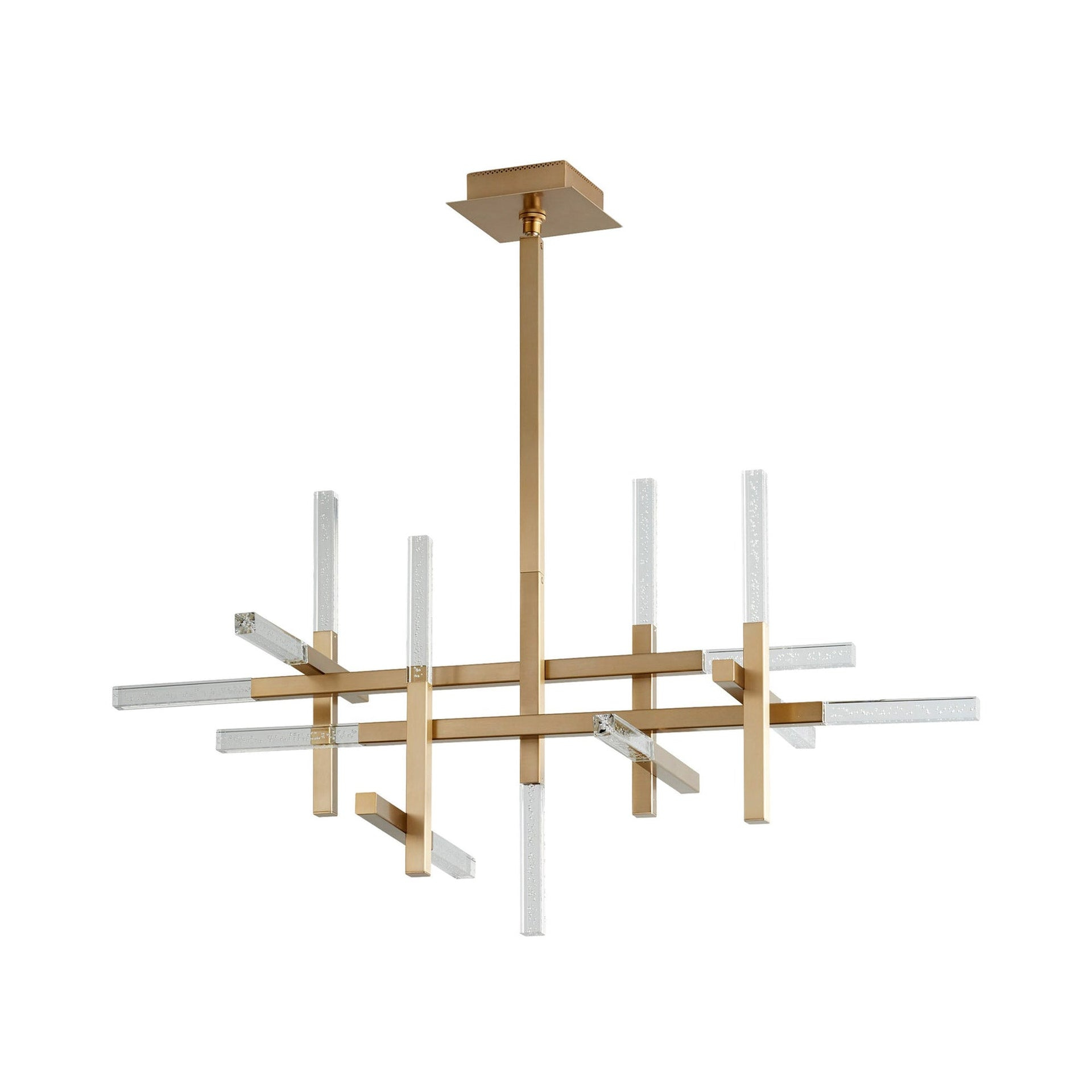 42 Inch 27.3W 13 Led Chandelier-Aged Brass Finish Oxygen Lighting 3-637-40