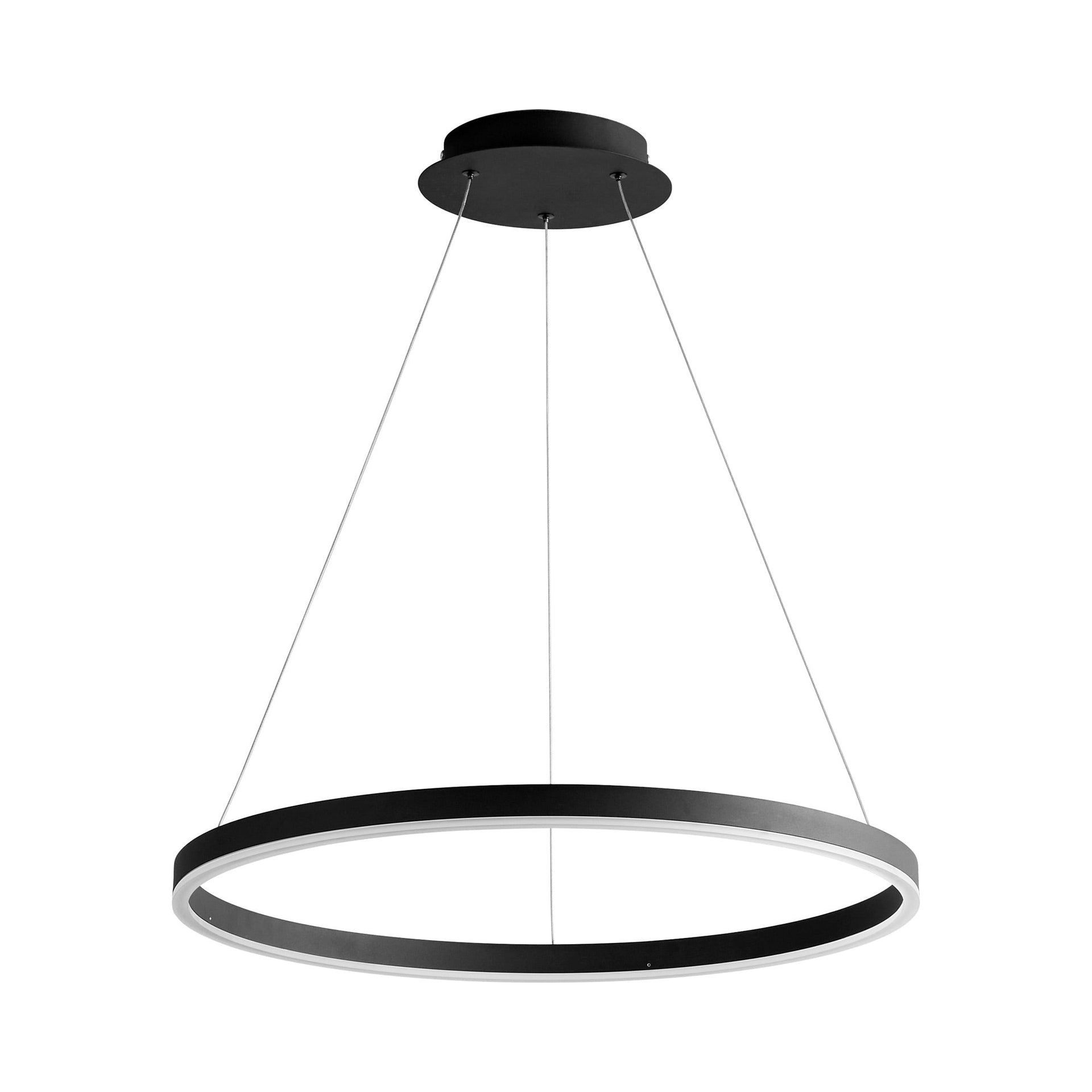 Oxygen Lighting - Circulo - 23.5 Inch 53W 1 LED Pendant-Black Finish