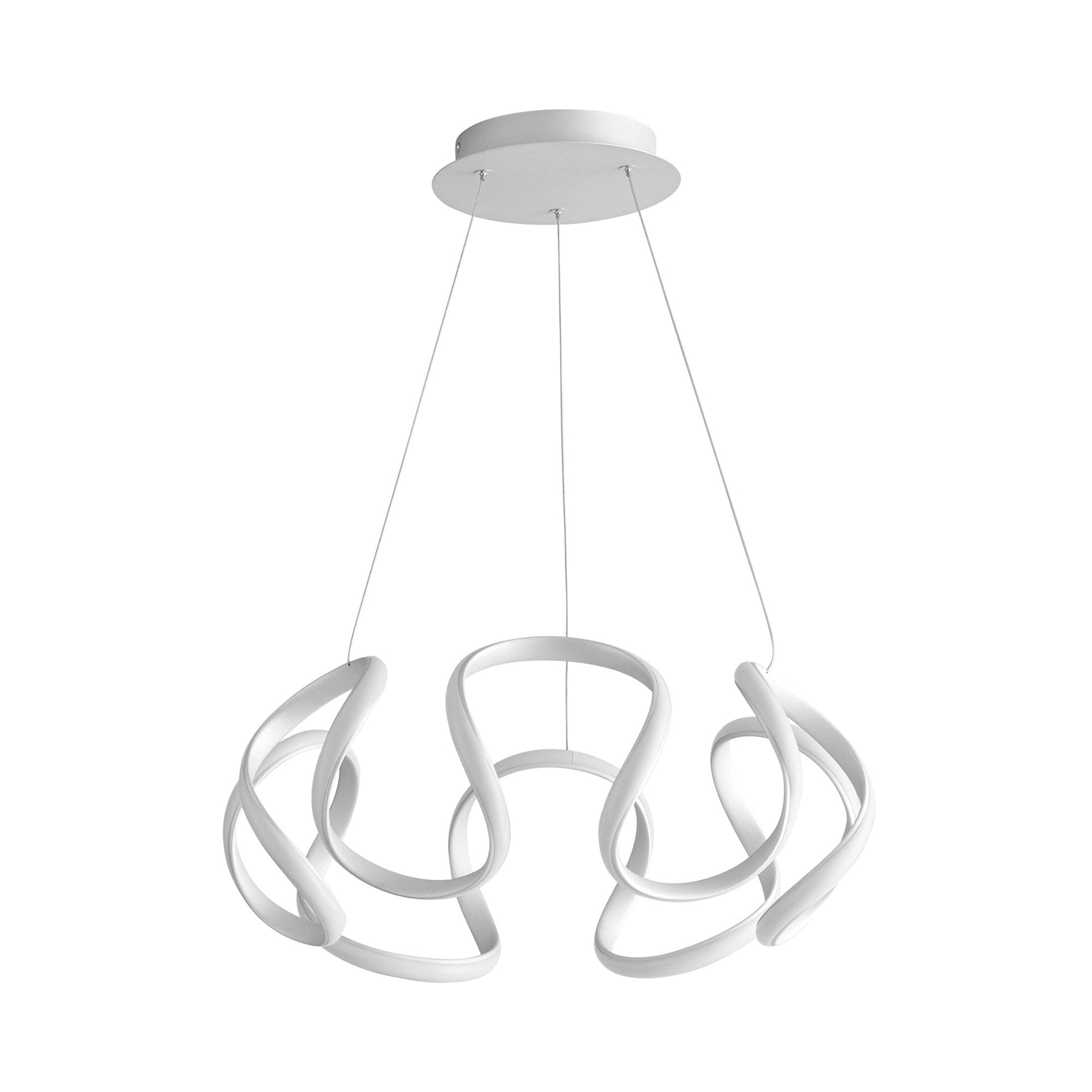 22 Inch 44W 1 Led Chandelier-Silver Graphite Finish Oxygen Lighting 3-60-30