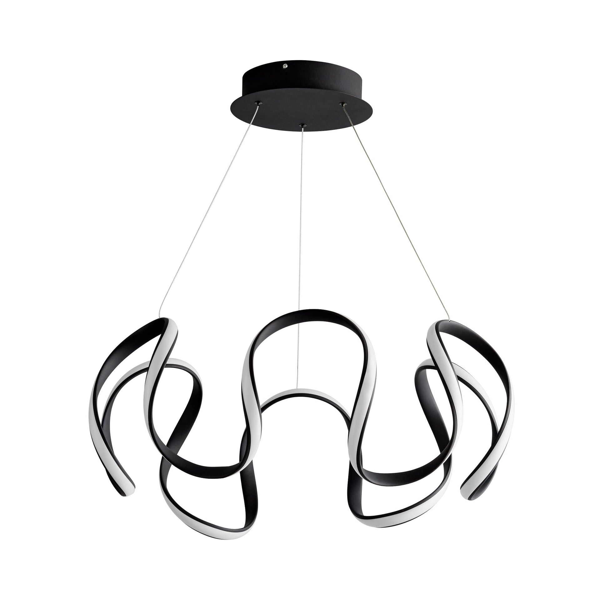Cirro 28" Black Glass LED Indoor/Outdoor Pendant