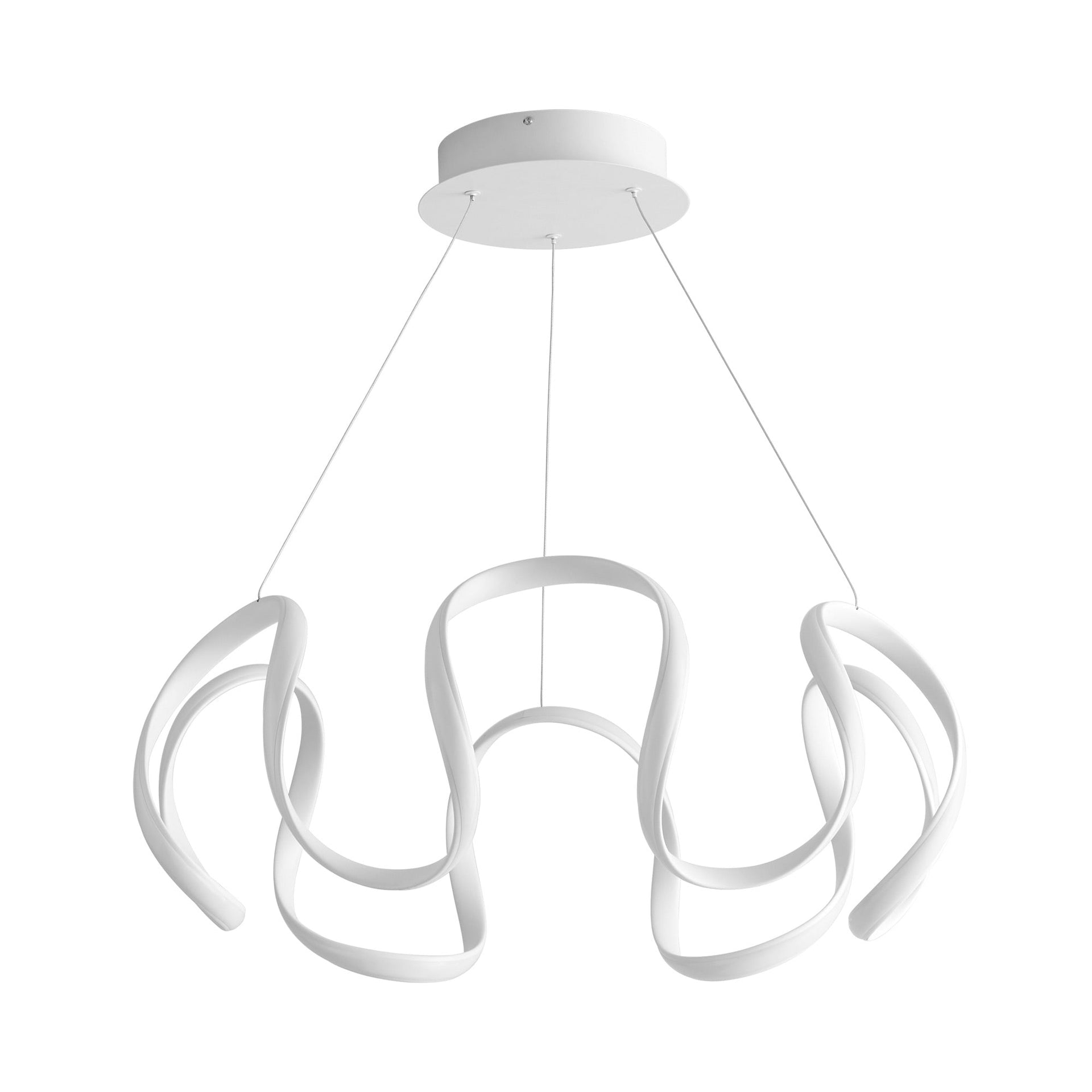 28 Inch 95W 1 Led Chandelier-White Finish Oxygen Lighting 3-61-6
