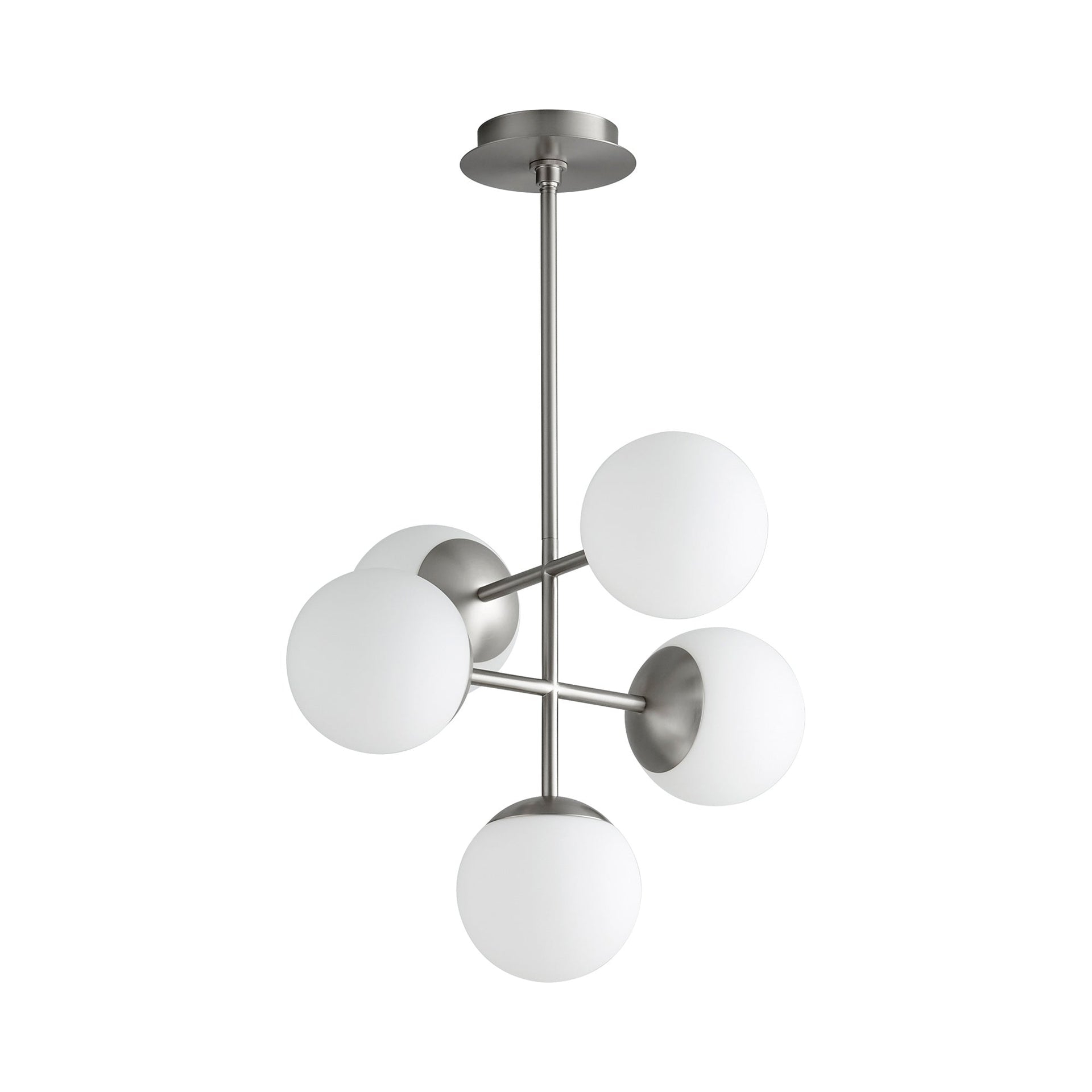 3-680-24-Oxygen Lighting-Nebula - 16.75 Inch 30W 5 LED Pendant-Satin Nickel Finish