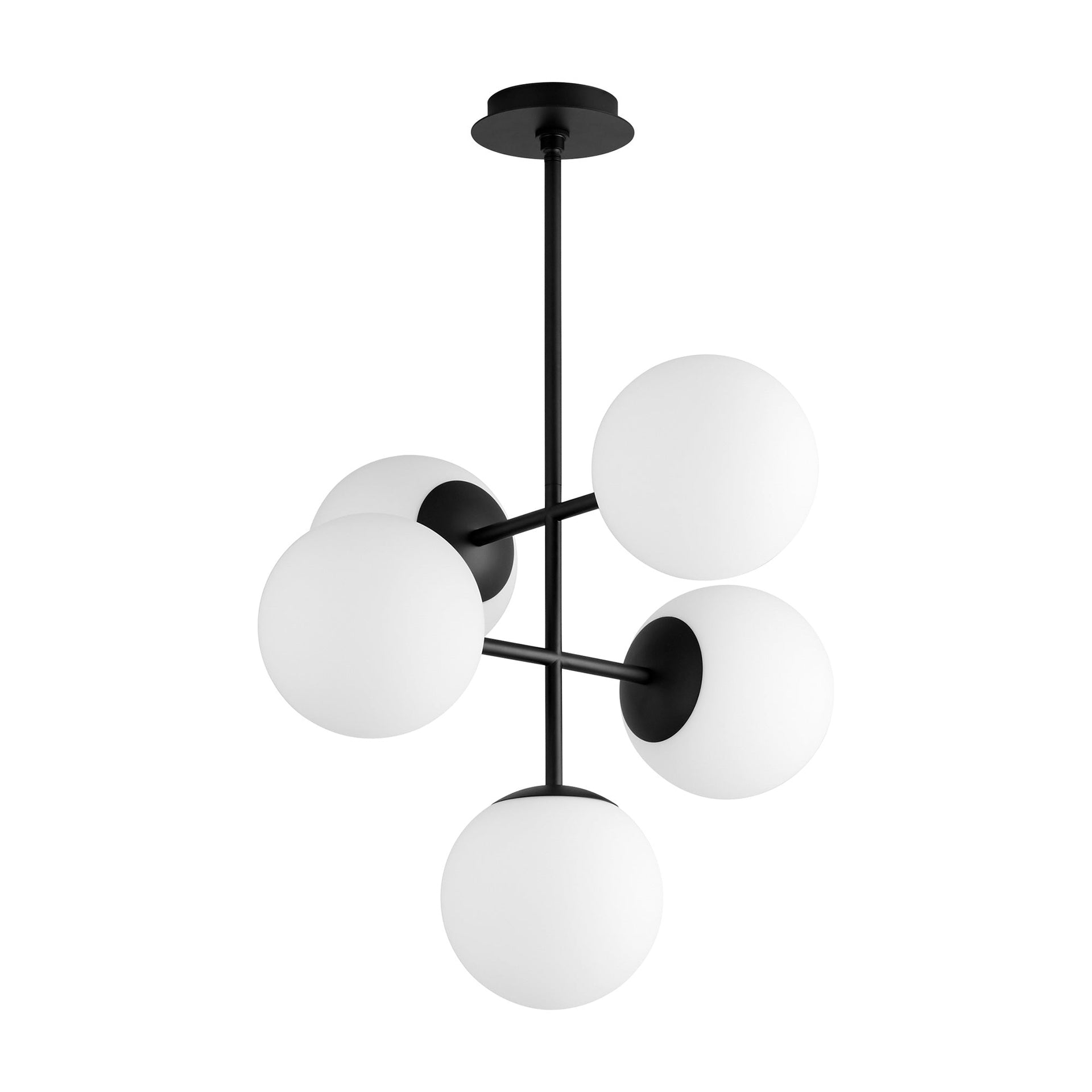 3-681-15-Oxygen Lighting-Nebula - 21.75 Inch 30W 5 LED Pendant-Black Finish