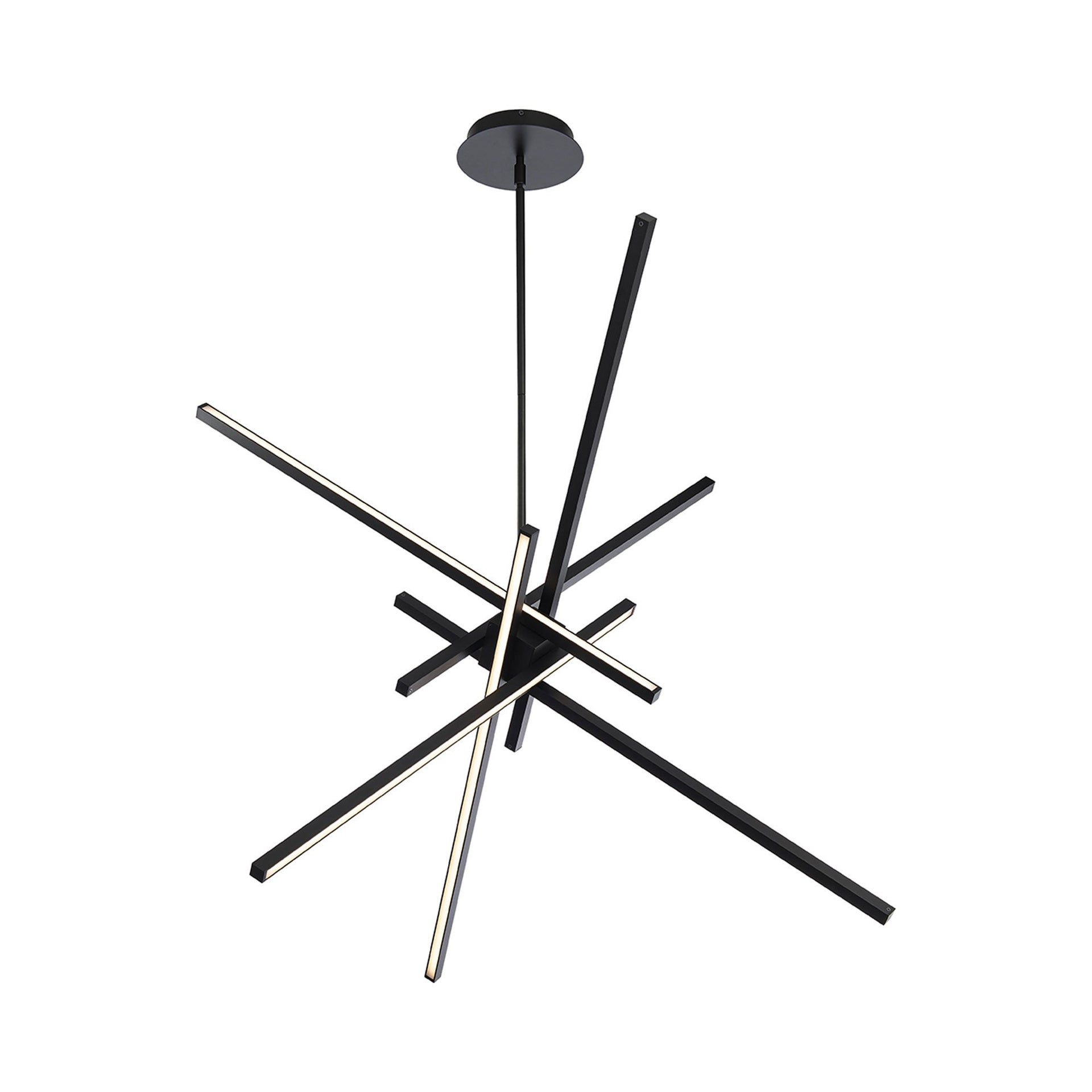 WAC Lighting Parallax 39" 3000K 1-Light LED Modern Aluminum Pendant in Black