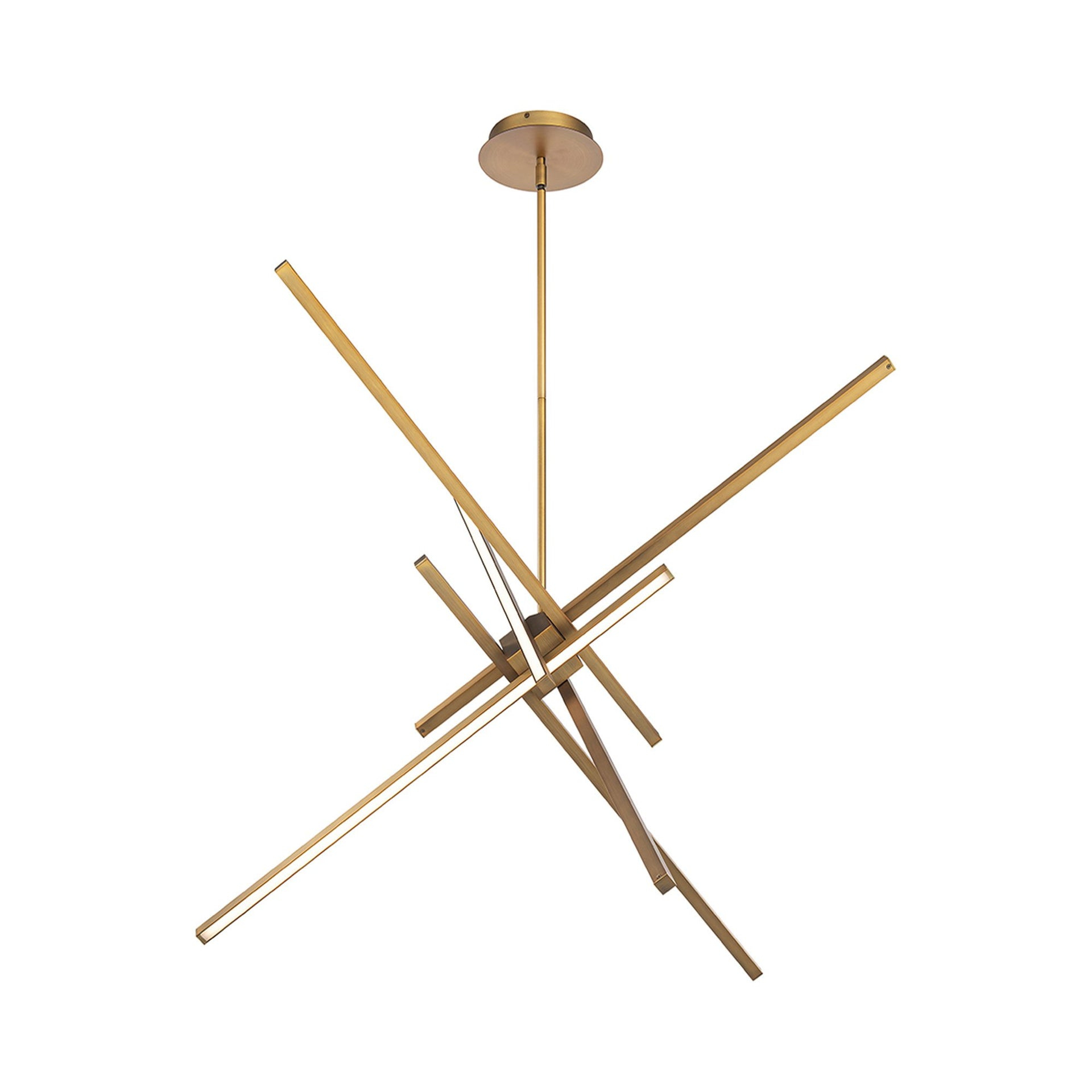 WAC Lighting Parallax 39" 3000K 1-Light LED Modern Aluminum Pendant in Brass