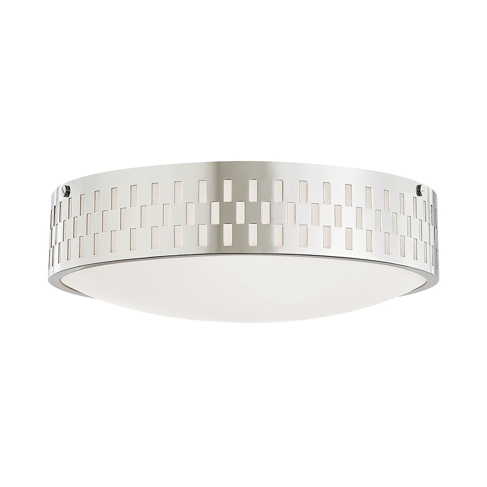 Elegant Polished Nickel 3-Light Flush Mount with Opal Matte Glass