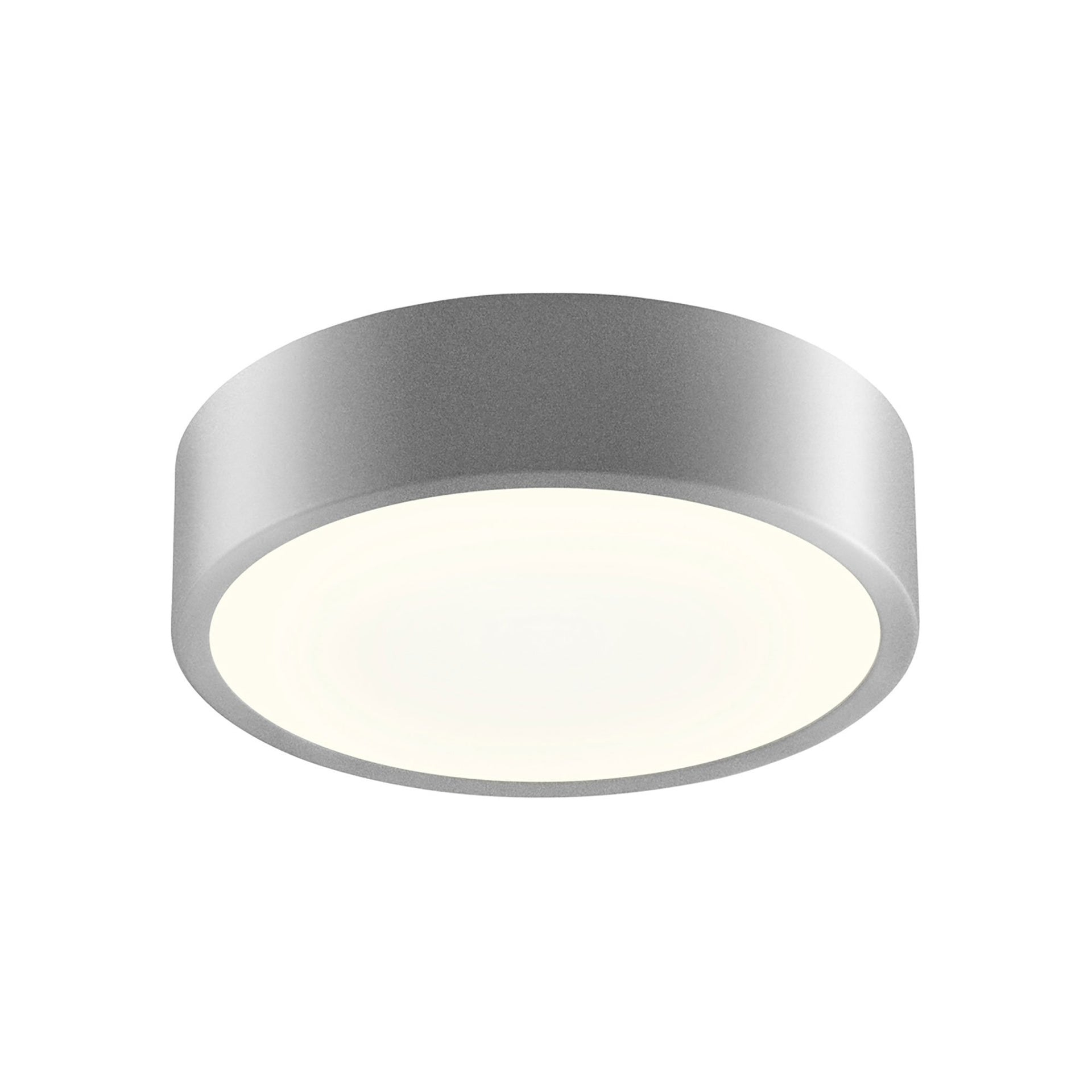 Pi Bright Satin Aluminum 8" LED Flush Mount Light