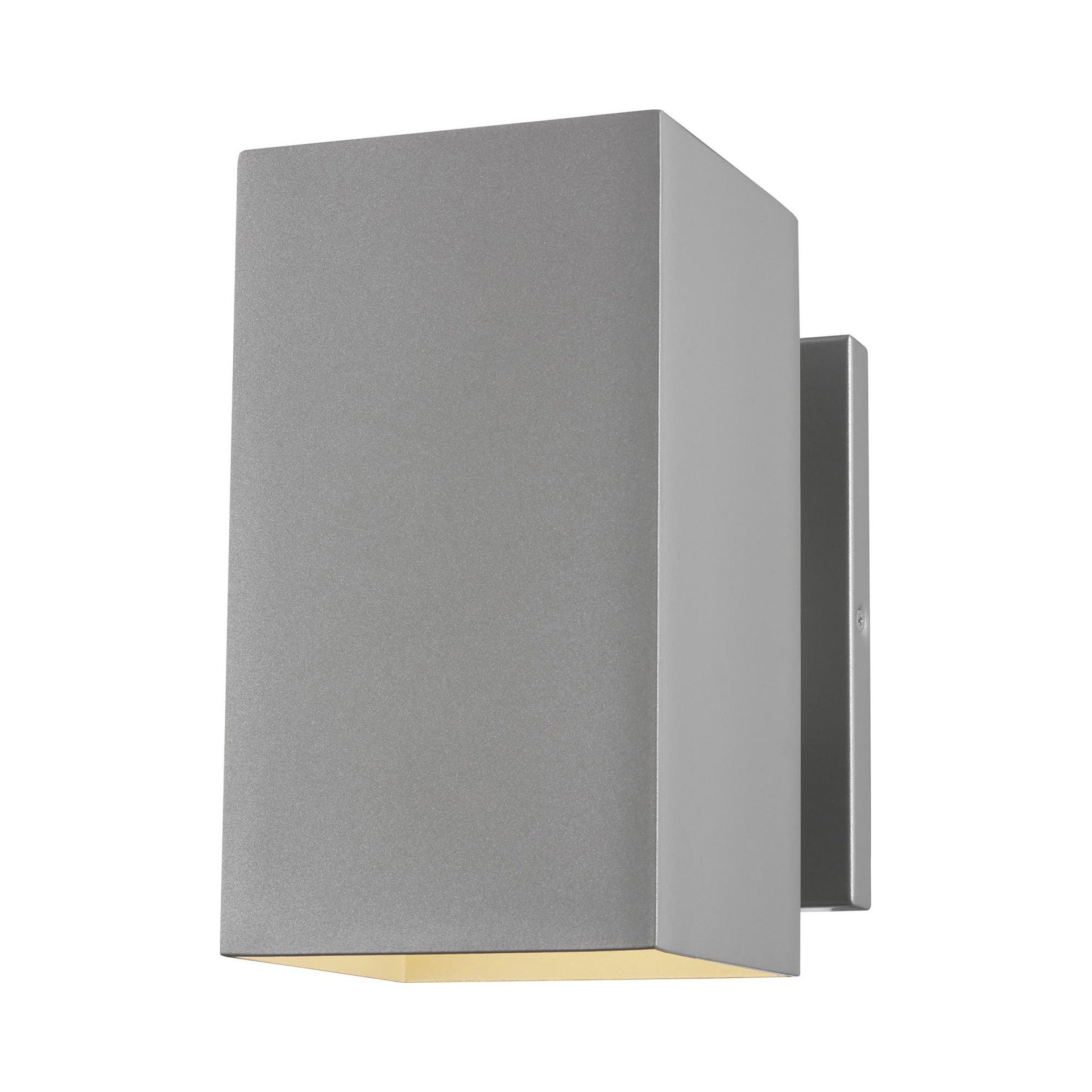 Elegant Brushed Nickel LED Outdoor Wall Lantern, Dimmable