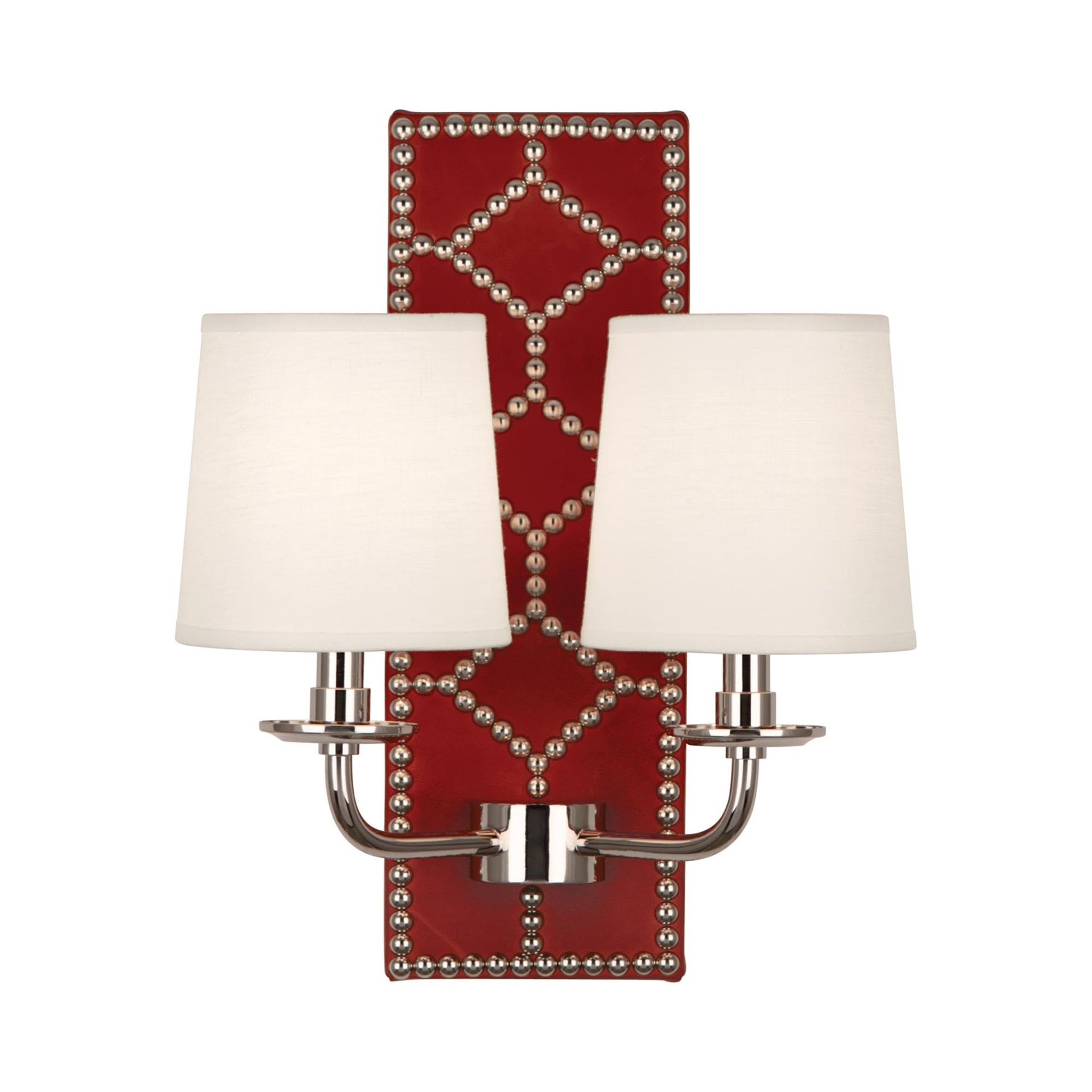 Colonial Williamsburg Inspired 16.5" Black Leather & Polished Nickel Sconce