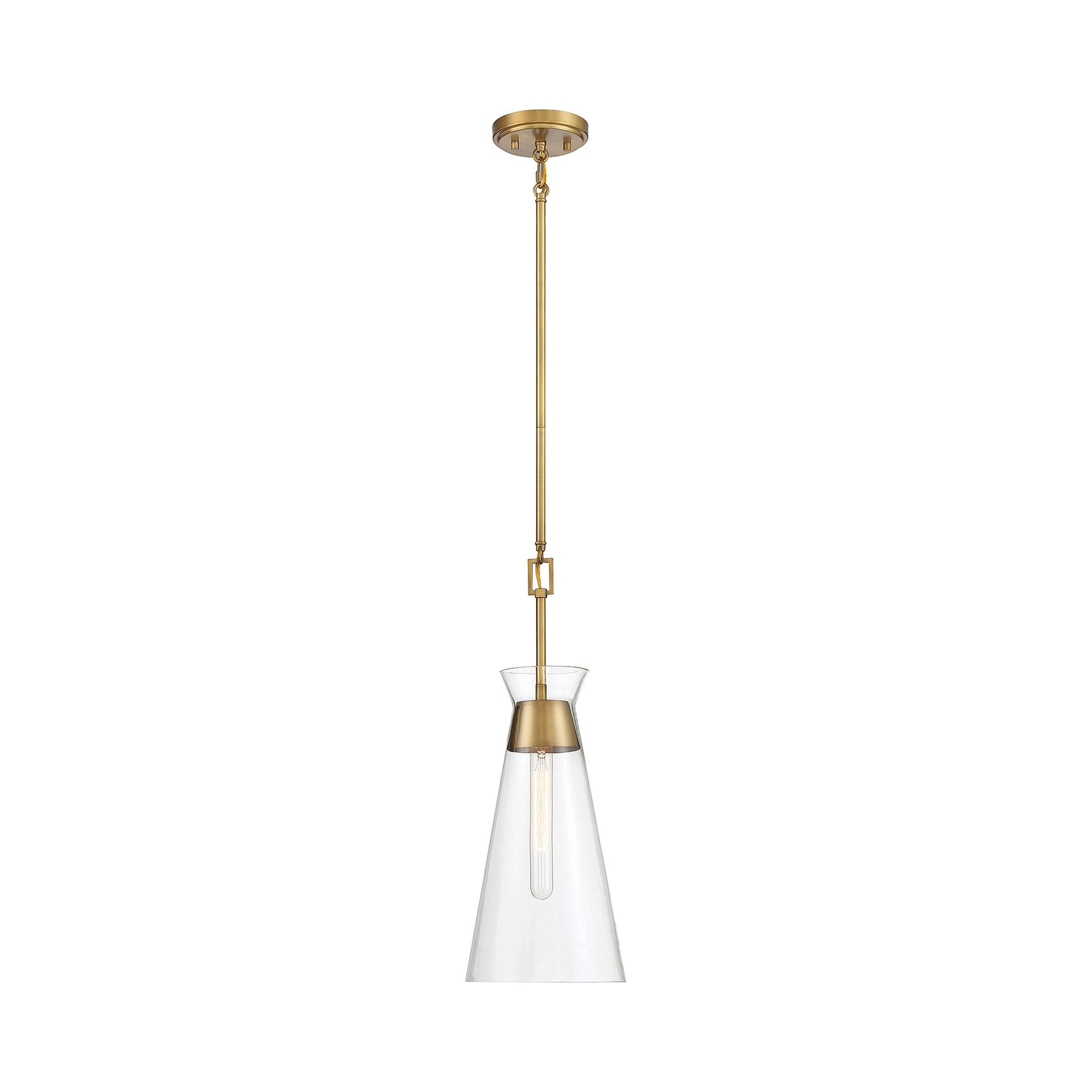 Savoy House Lakewood 1 - Light Pendant in  Warm Brass