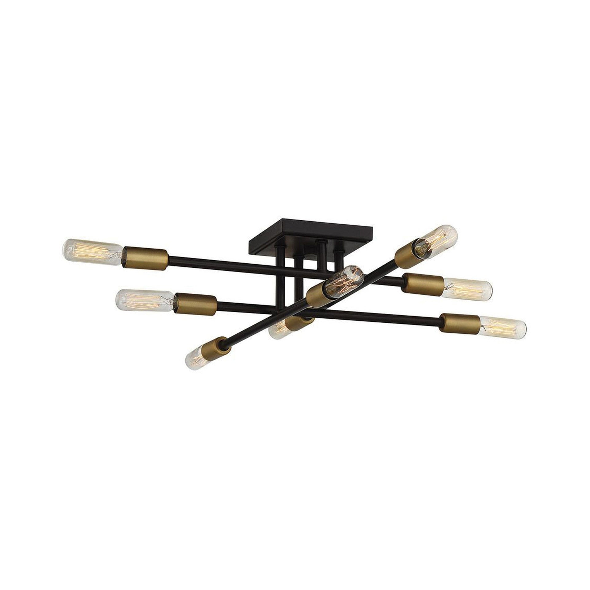 Savoy House Lyrique 8 - Light Semi-Flush Mount in  Bronze/Brass