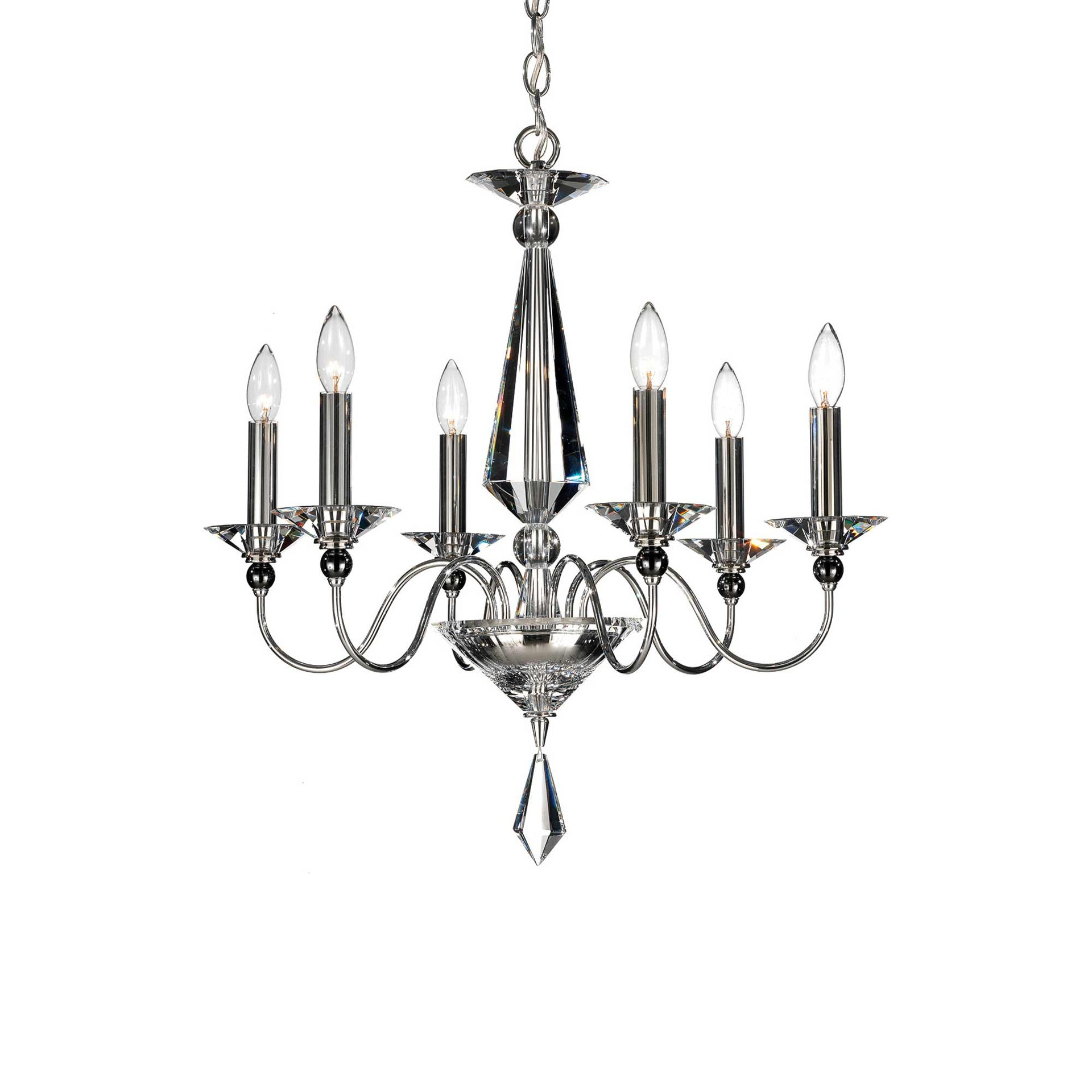 Jasmine 6 - Light Glass Classic / Traditional Chandelier