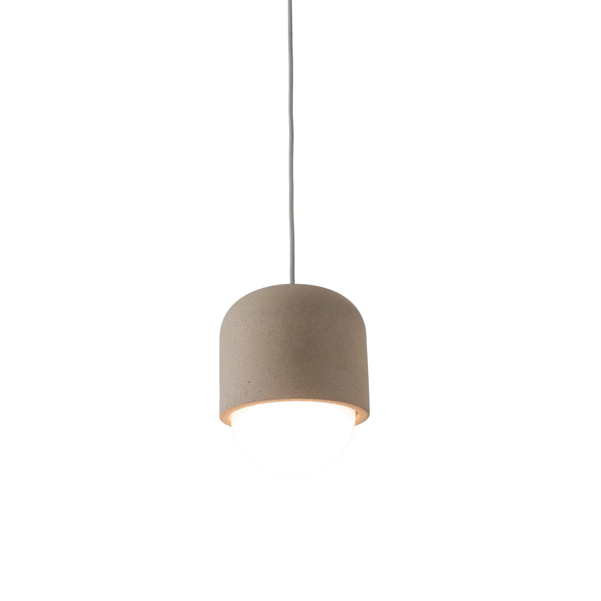 Mini Globe Opal Glass & Concrete 1-Light Pendant