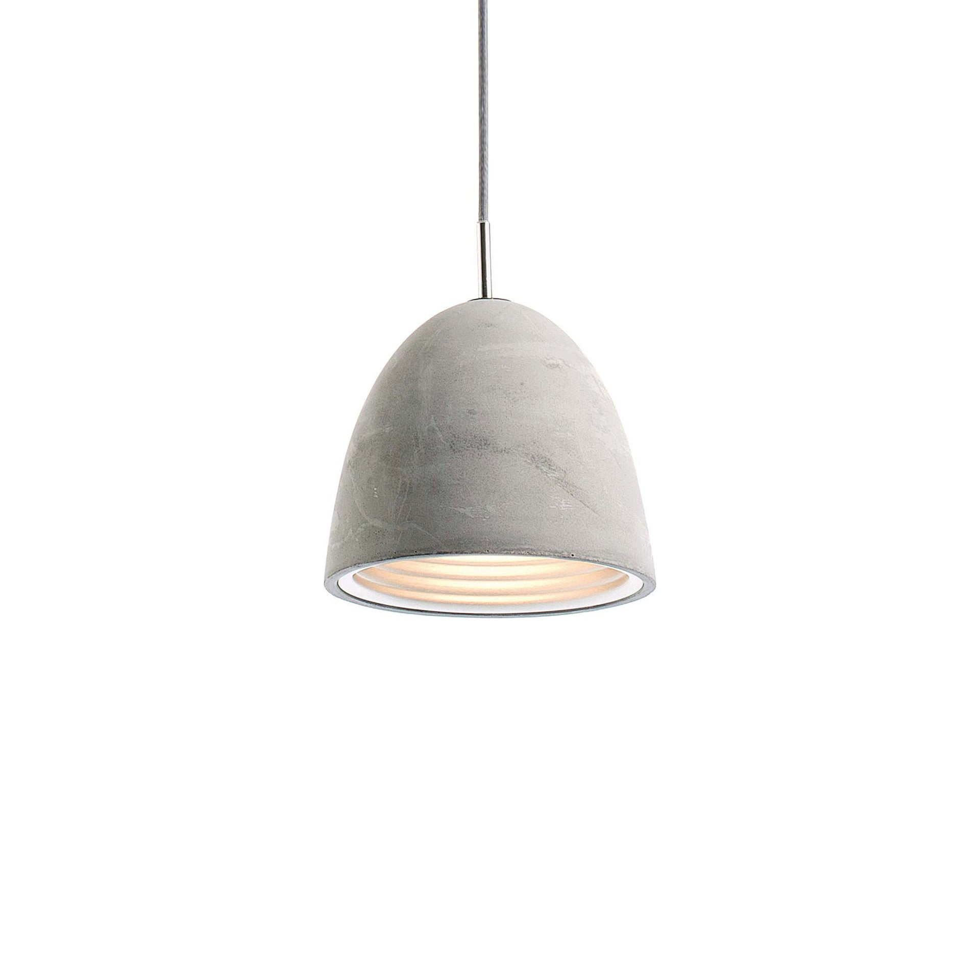 Extra Small White Concrete Pendant Light