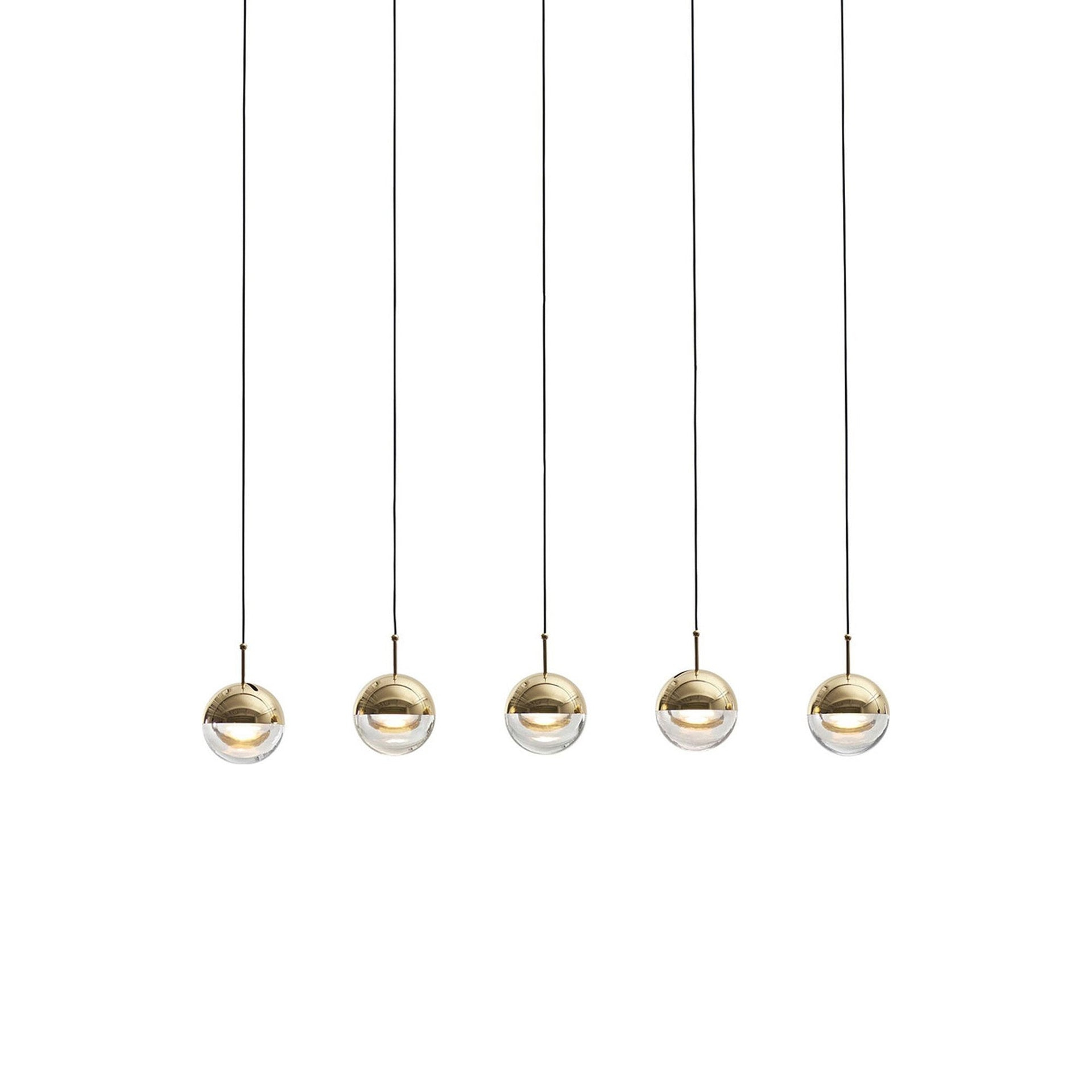 Dora Chic Brass & Glass Linear LED Pendant Light