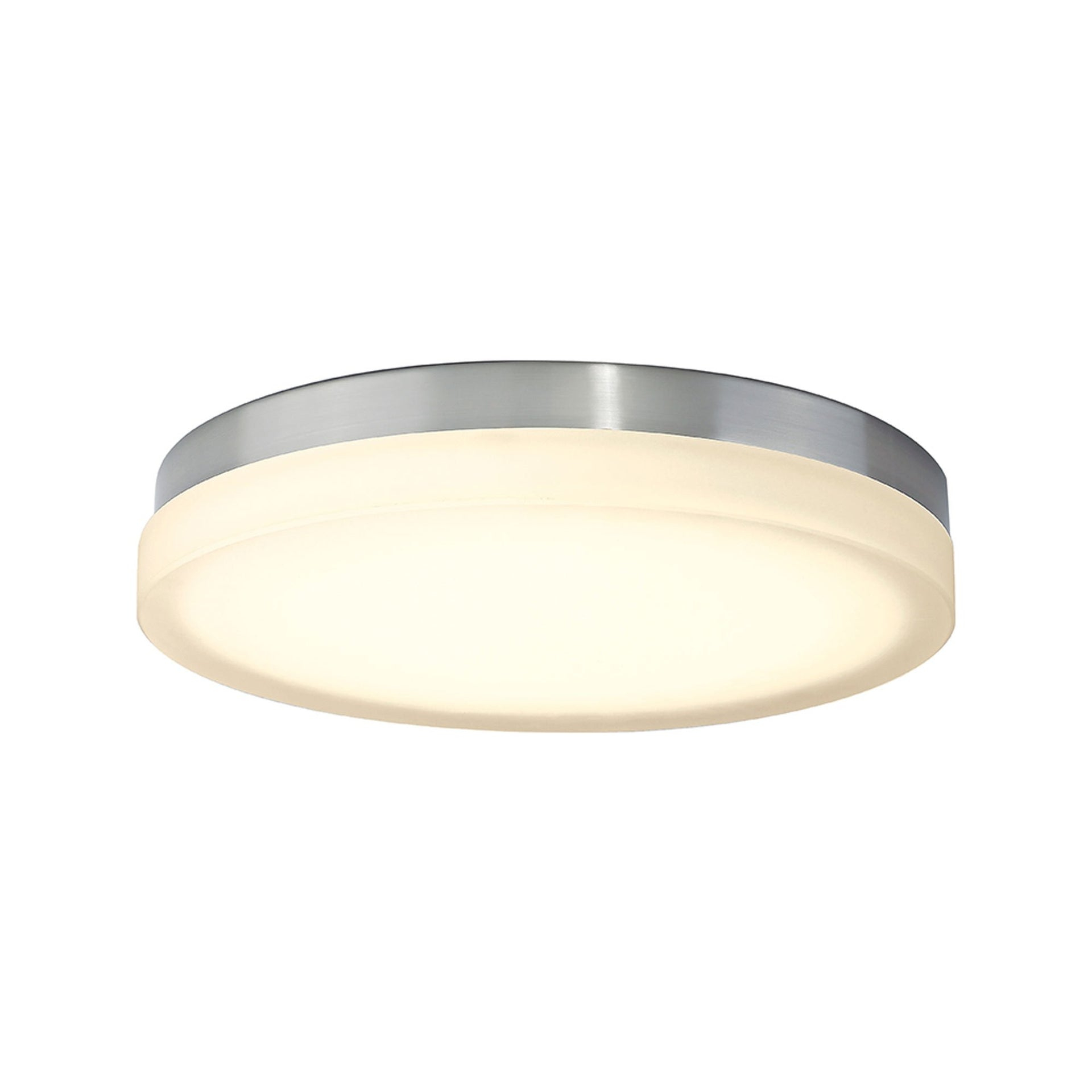 Brushed Nickel 11" LED Flush Mount with Glass Diffuser