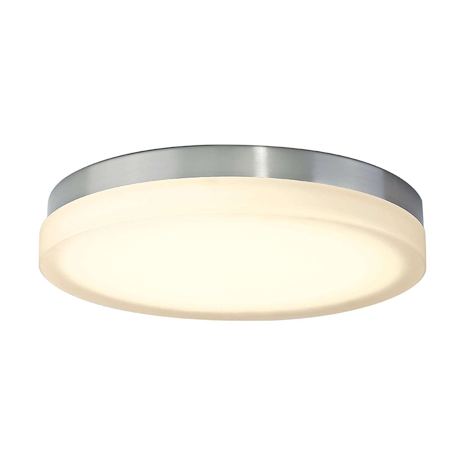 Modern Brushed Nickel 14" LED Flush Mount Ceiling Light