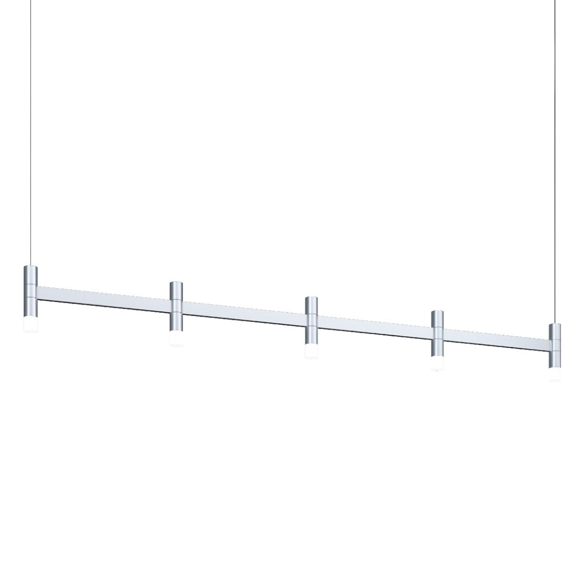 Sonneman Staccato 57'' Bright Satin Aluminum LED Drum Pendant