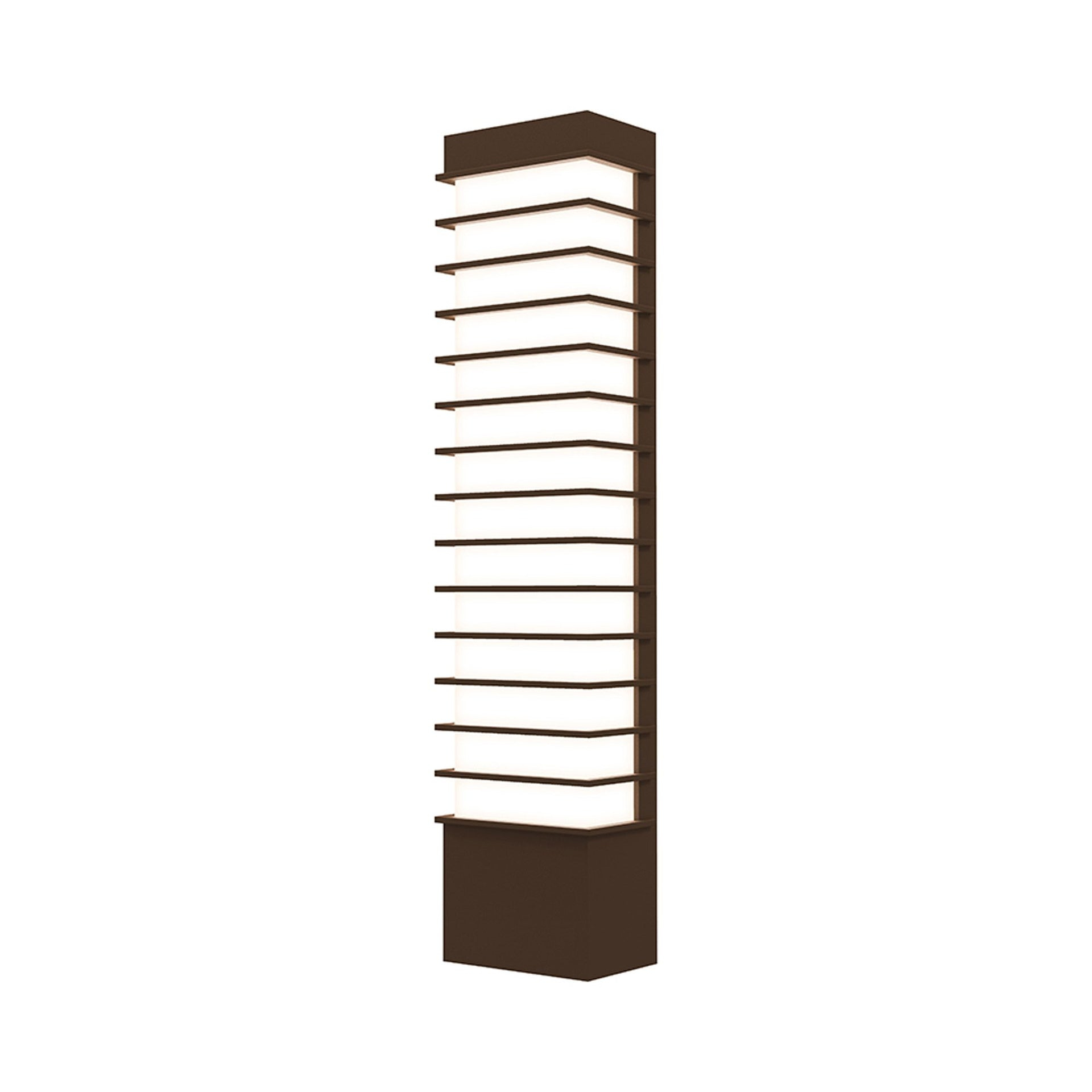 Bronze Dimmable LED Wall Sconce with Optical Acrylic Shade