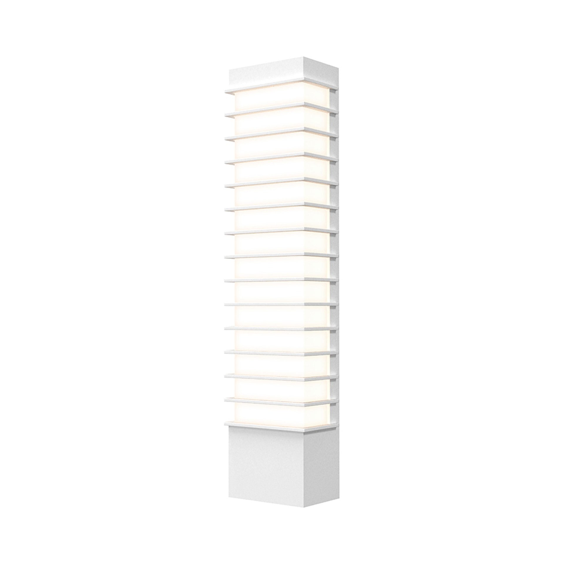 Tawa Slim Textured White LED Dimmable Wall Sconce