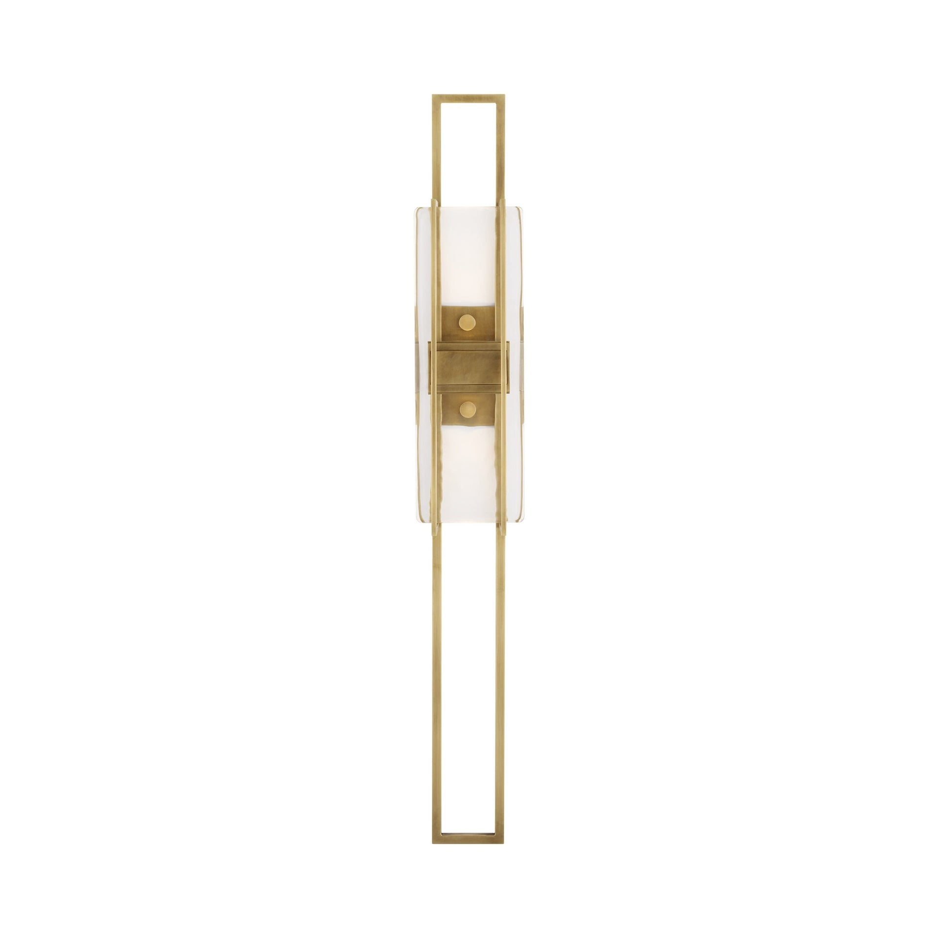 Duelle Large Dimmable LED Wall Sconce in Natural Brass