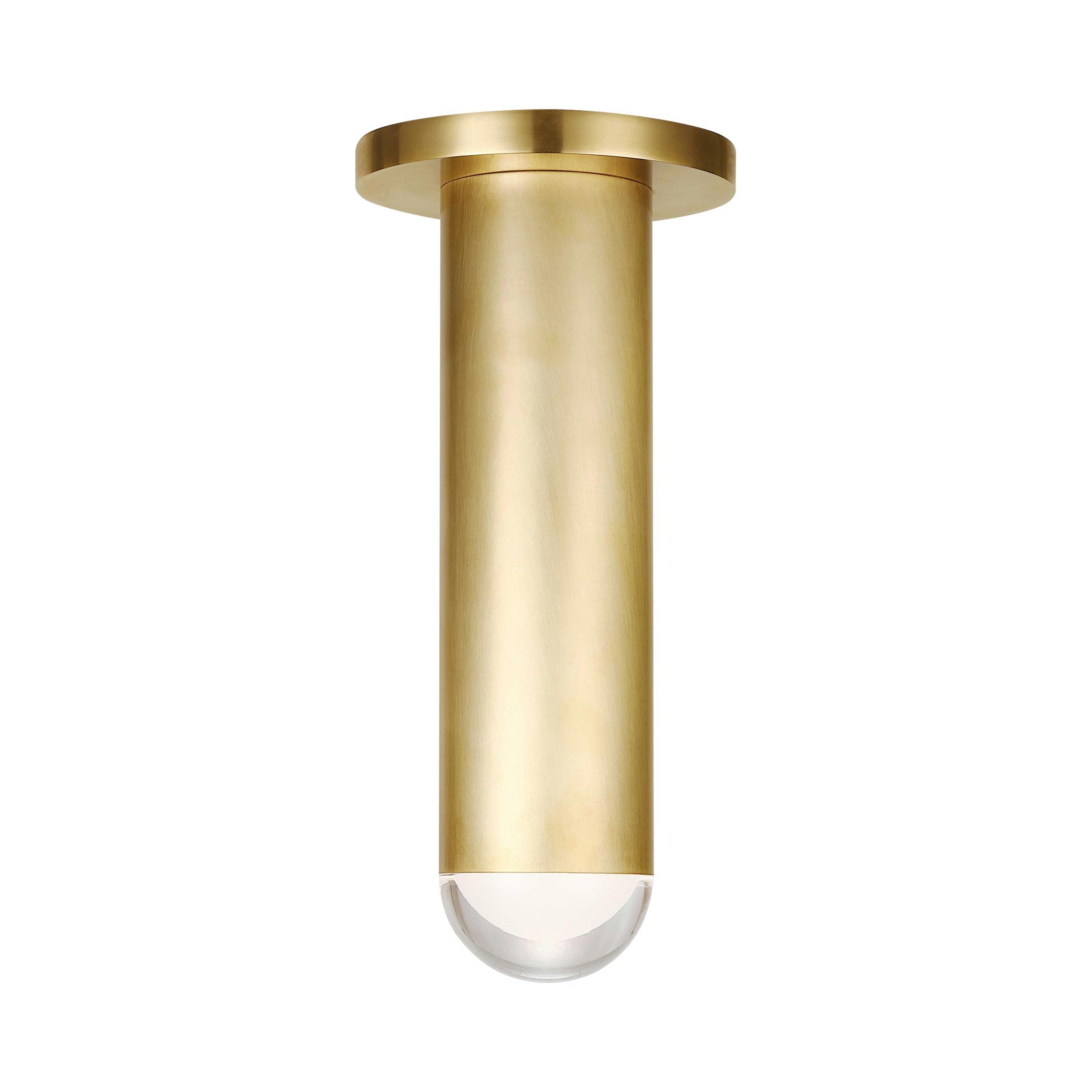 Ebell Dark Bronze LED Flush Mount with Frosted Glass Prism