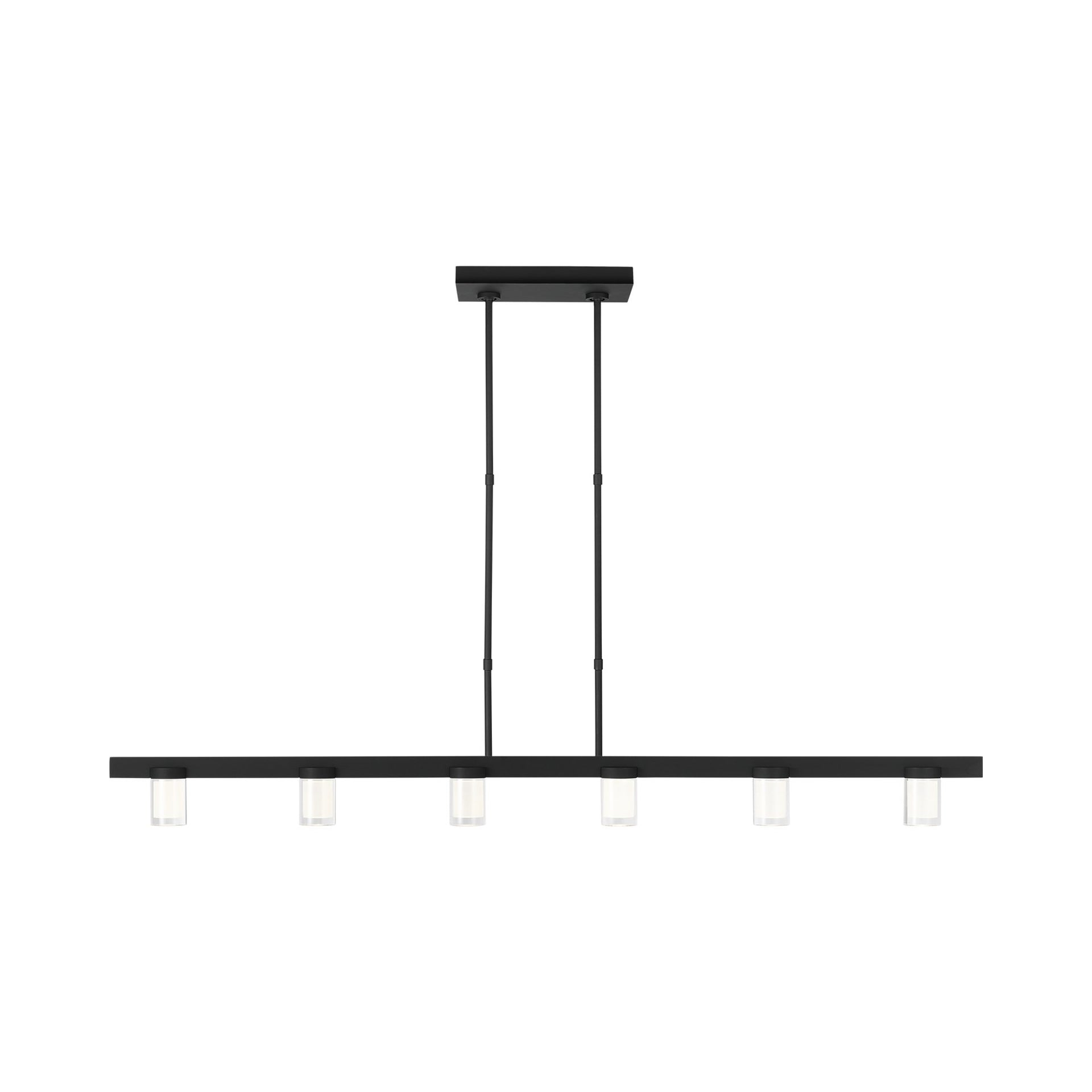 Esfera Crystal 60" LED Linear Island Pendant in Nightshade Black