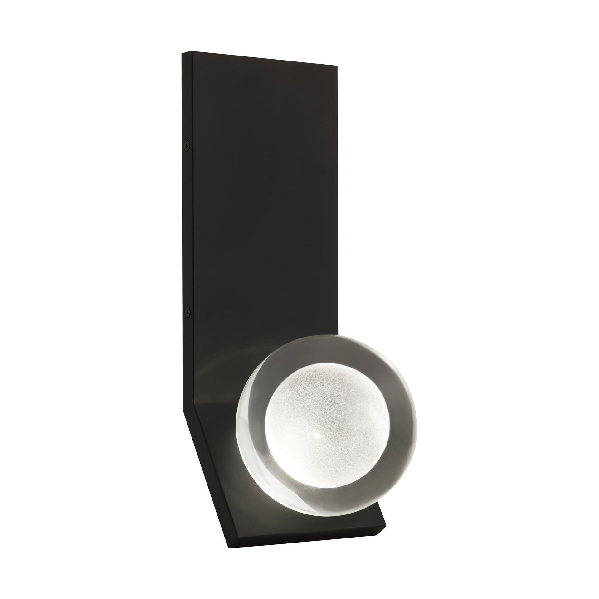 Elegant Nightshade Black LED Wall Sconce with Dimmable Glass Shade