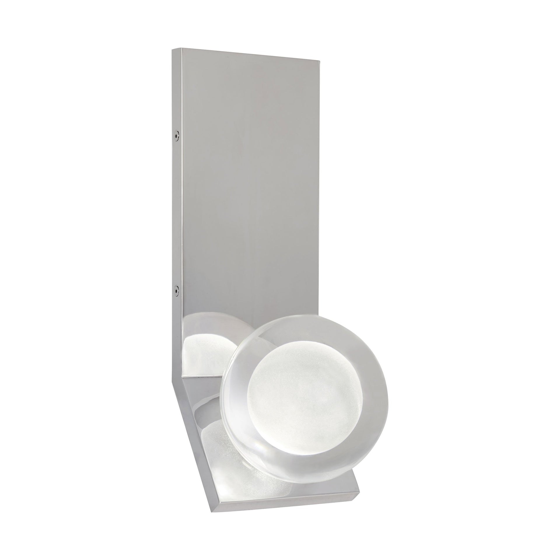 Mina Polished Nickel Dimmable LED Wall Sconce with Pure Optic Crystal