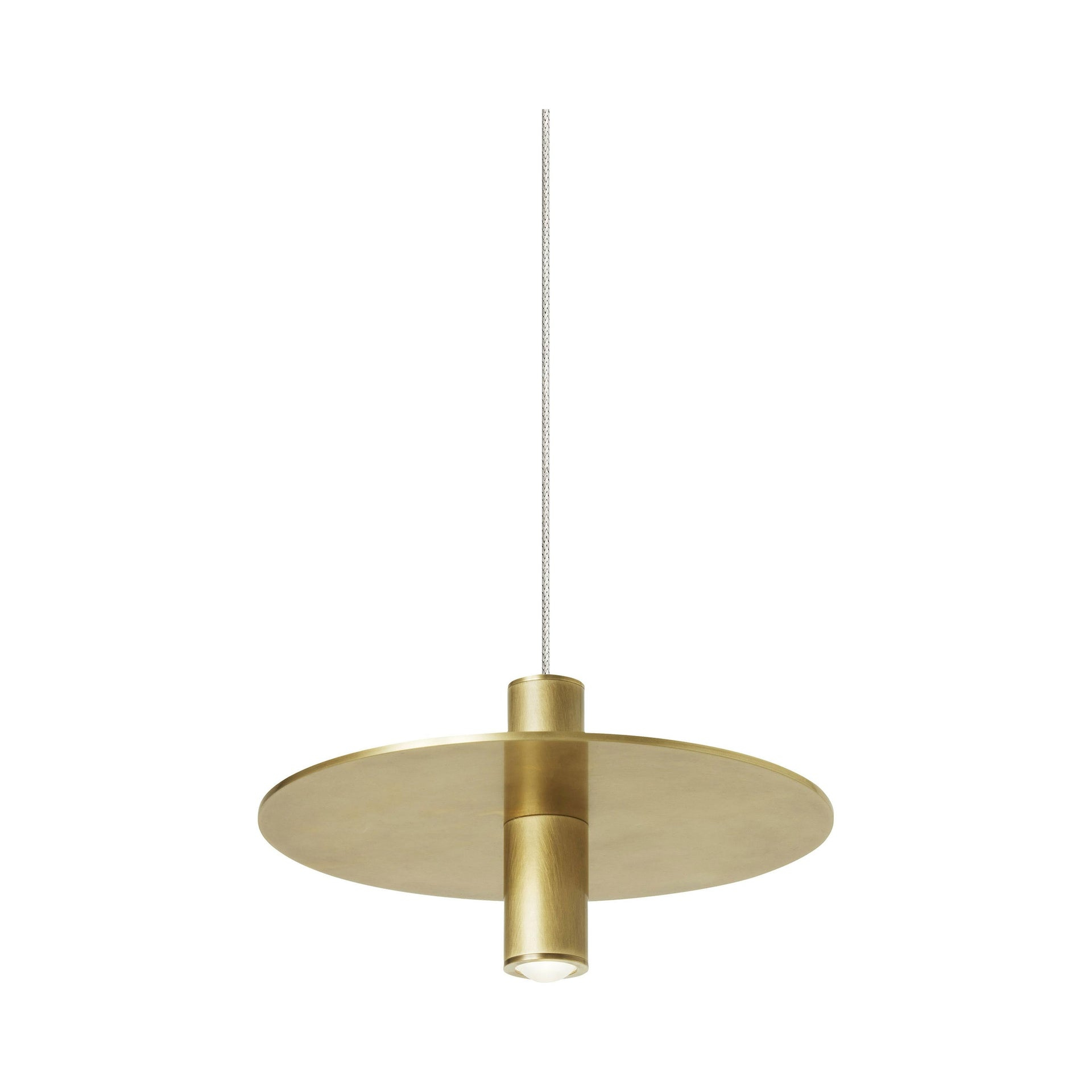 Mini Ponte 8" LED Monorail Pendant in Natural Brass